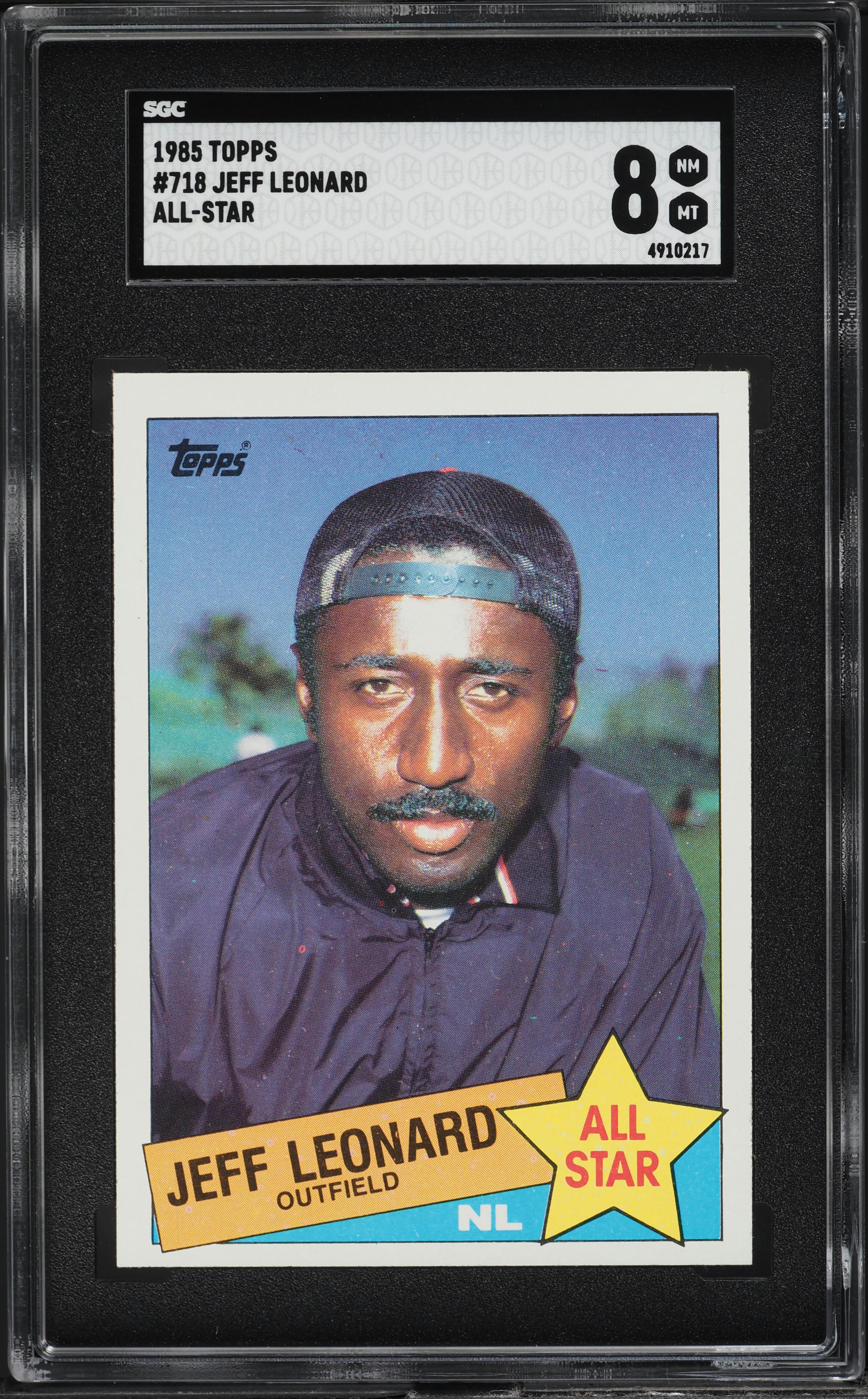 カード 1985 Topps Jeff Leonard ALL-STAR #718 SGC 8 NM-MT on Fanatics Collect
