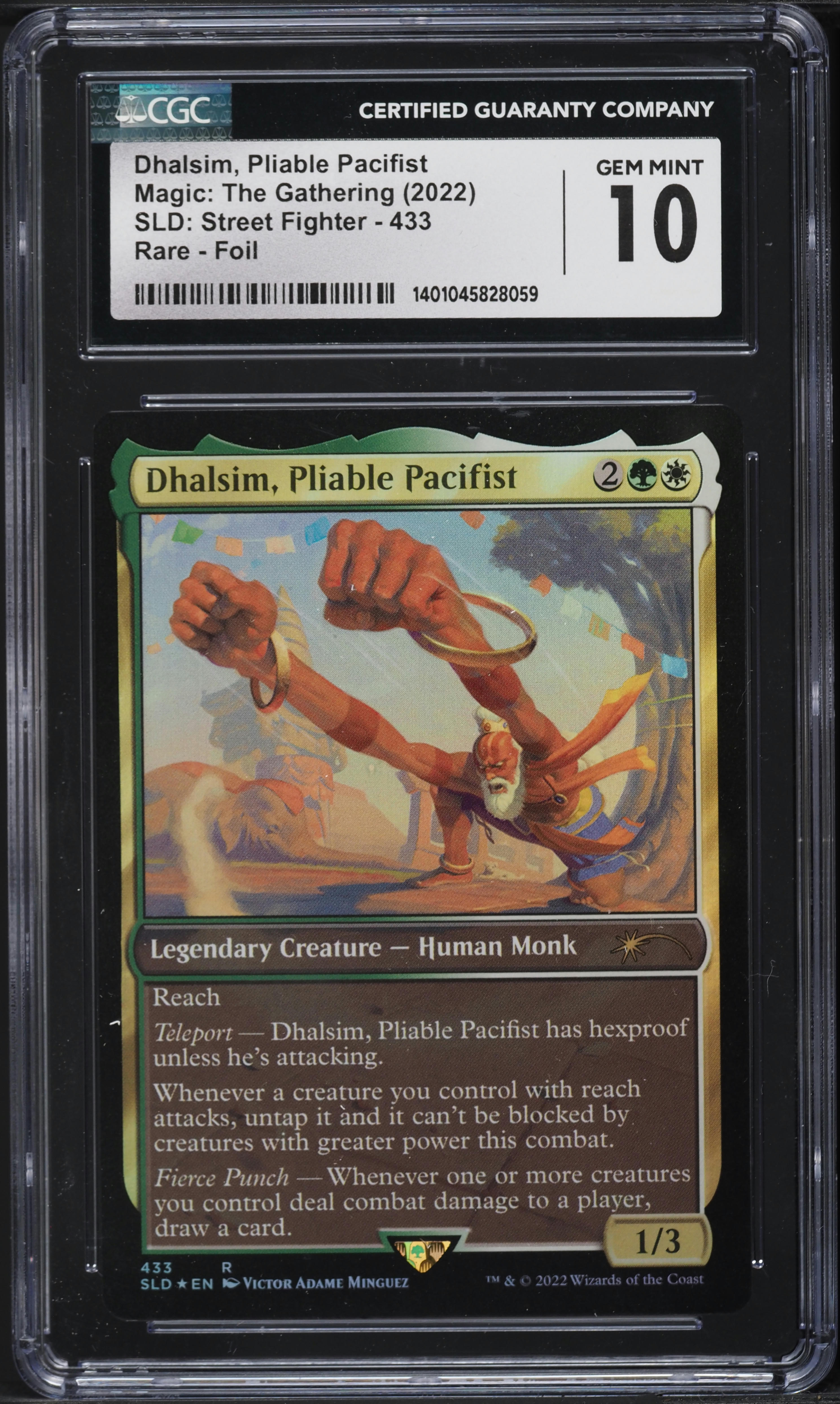 2022 MTG SLD Street Fighter Foil Dhalsim Pliable Pacifist #443 CGC 