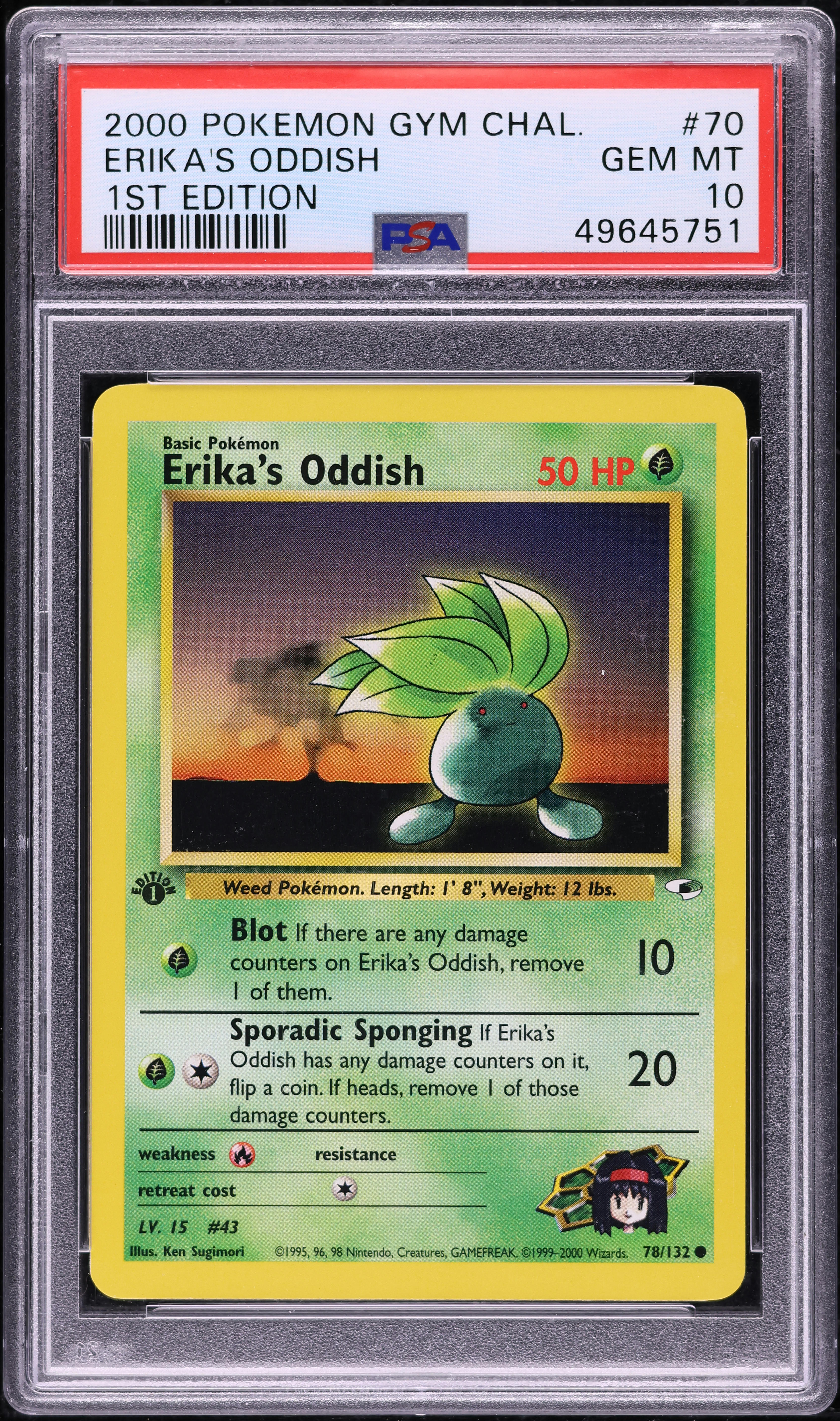 1995 oddish pokemon card value 1999 First Edition PSA 10 Thompsons Coins this attack does 10 more damage 10+ v1234804_2025030508434746M_1.jpg