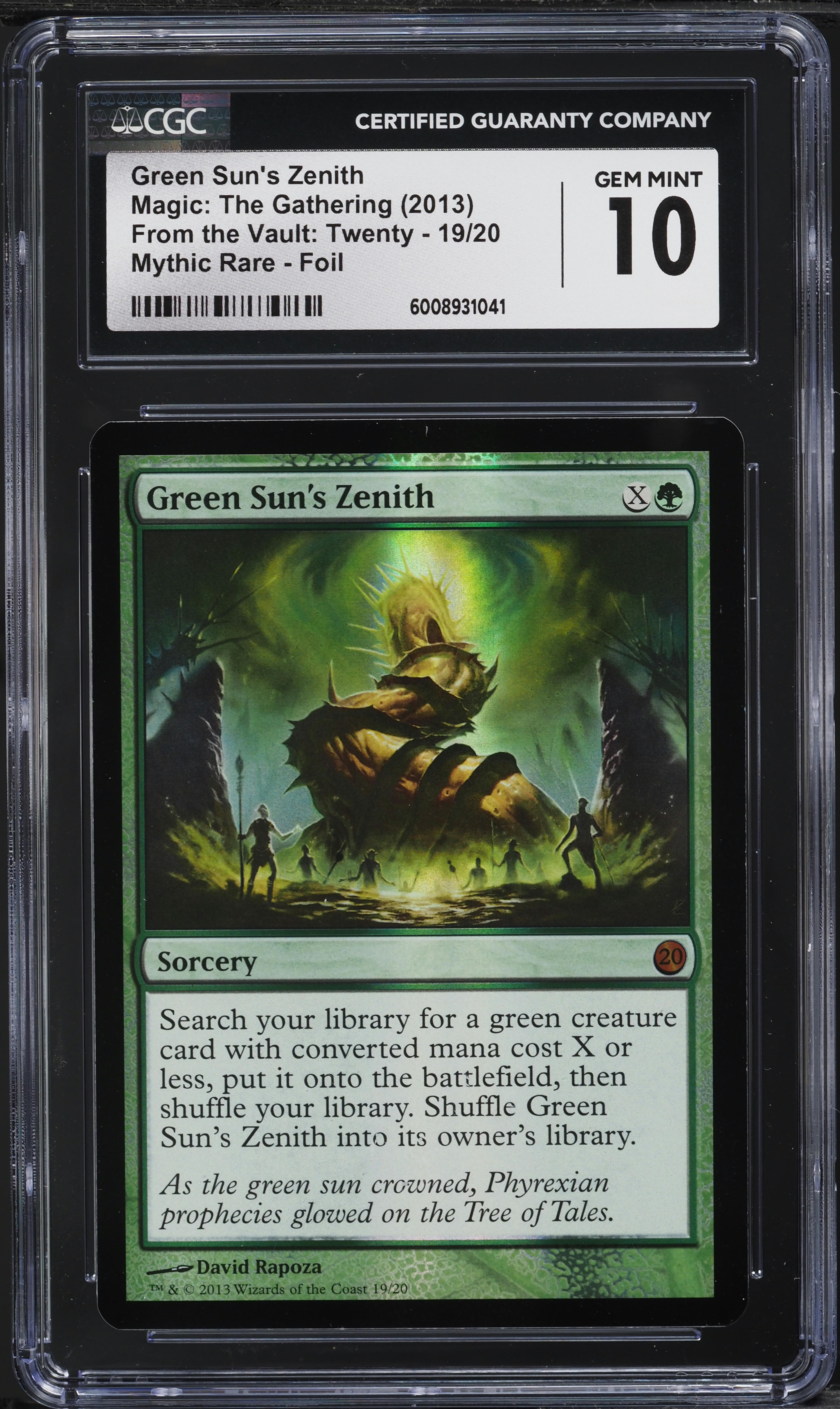 2013 Magic The Gathering From The Vault Twenty Foil Green Sun's