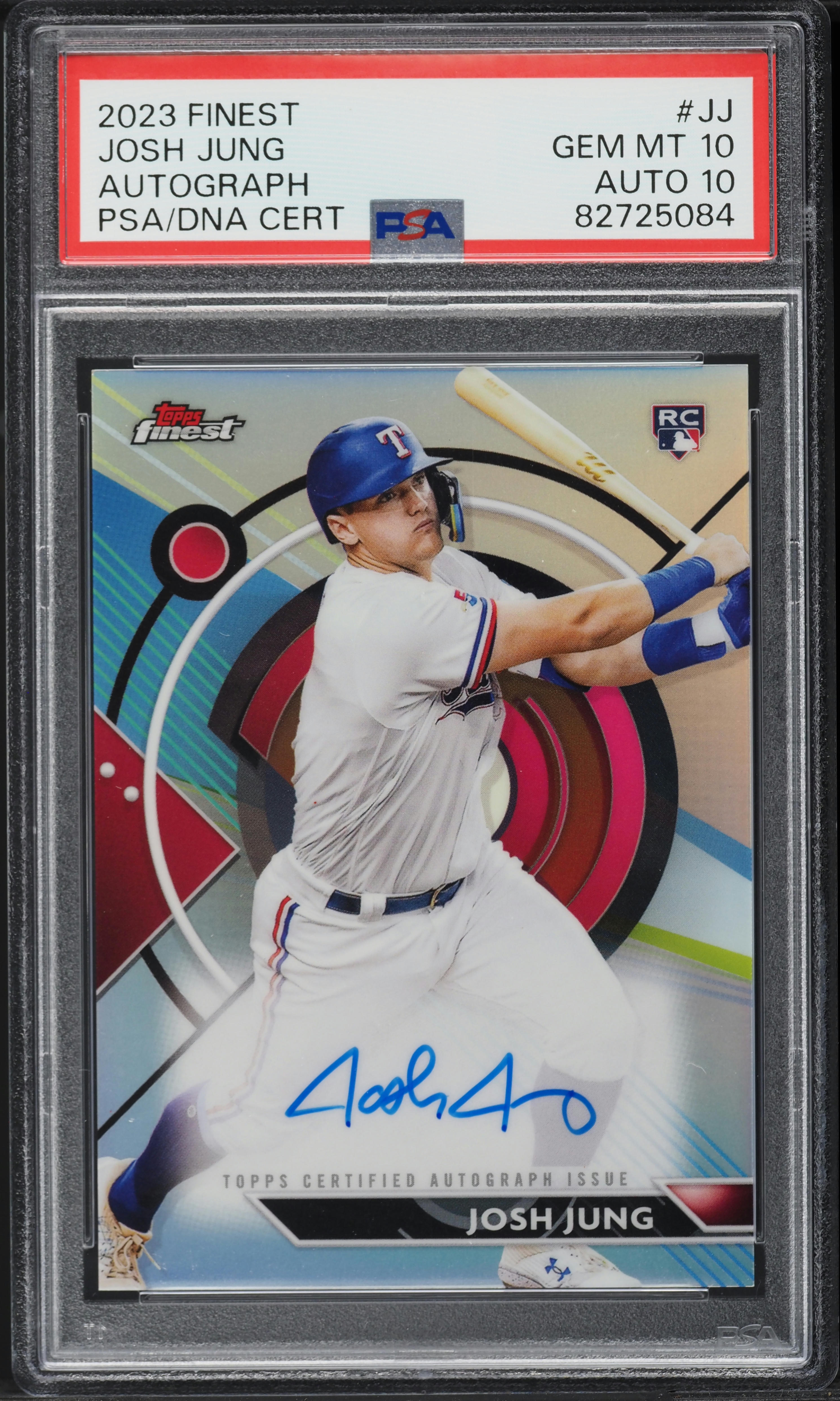 2023 Finest Josh Jung ROOKIE AUTO DNA 10 #JJ PSA 10 GEM MINT on