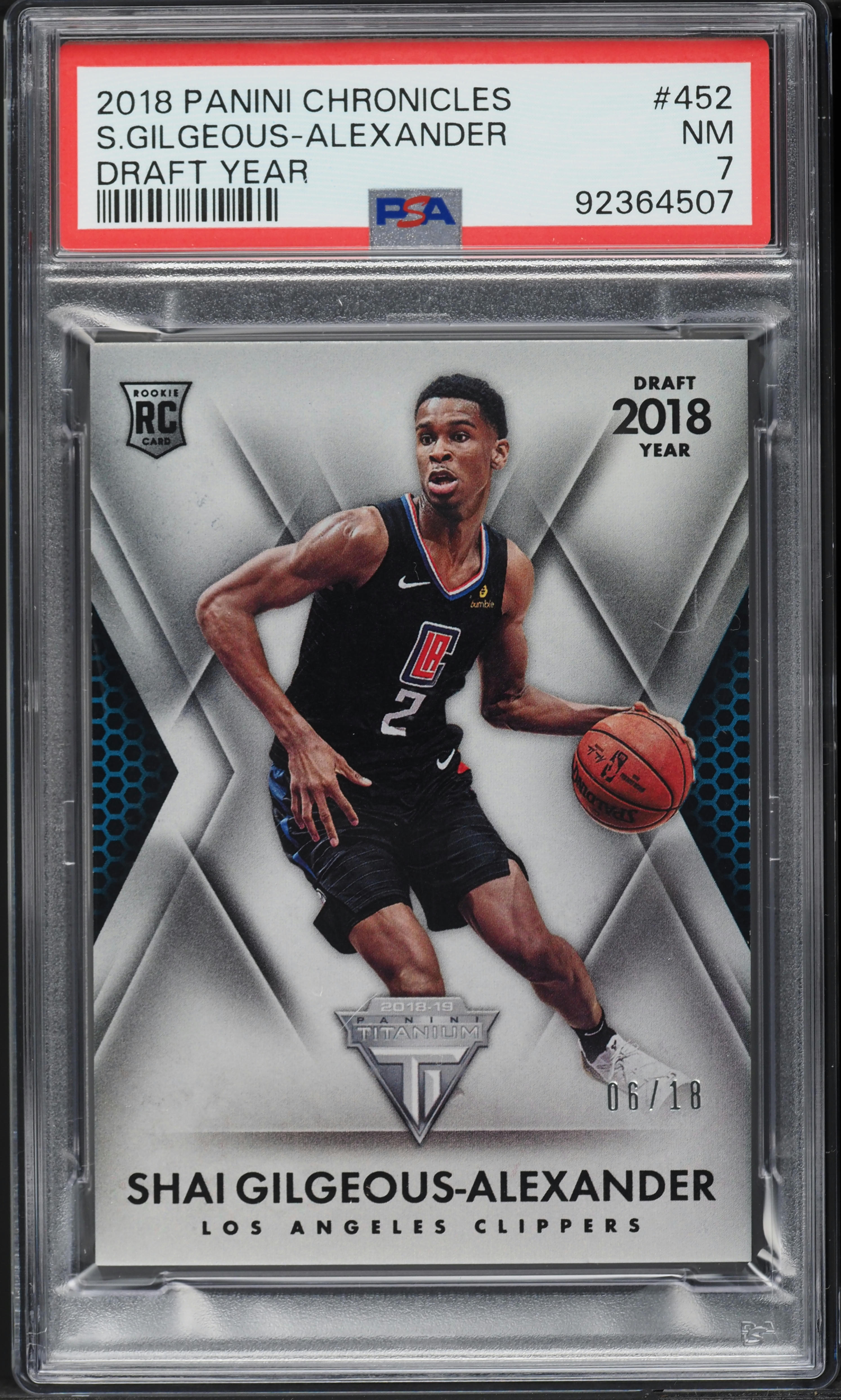 2018 Panini Chronicles Draft Year Shai Gilgeous-Alexander ROOKIE