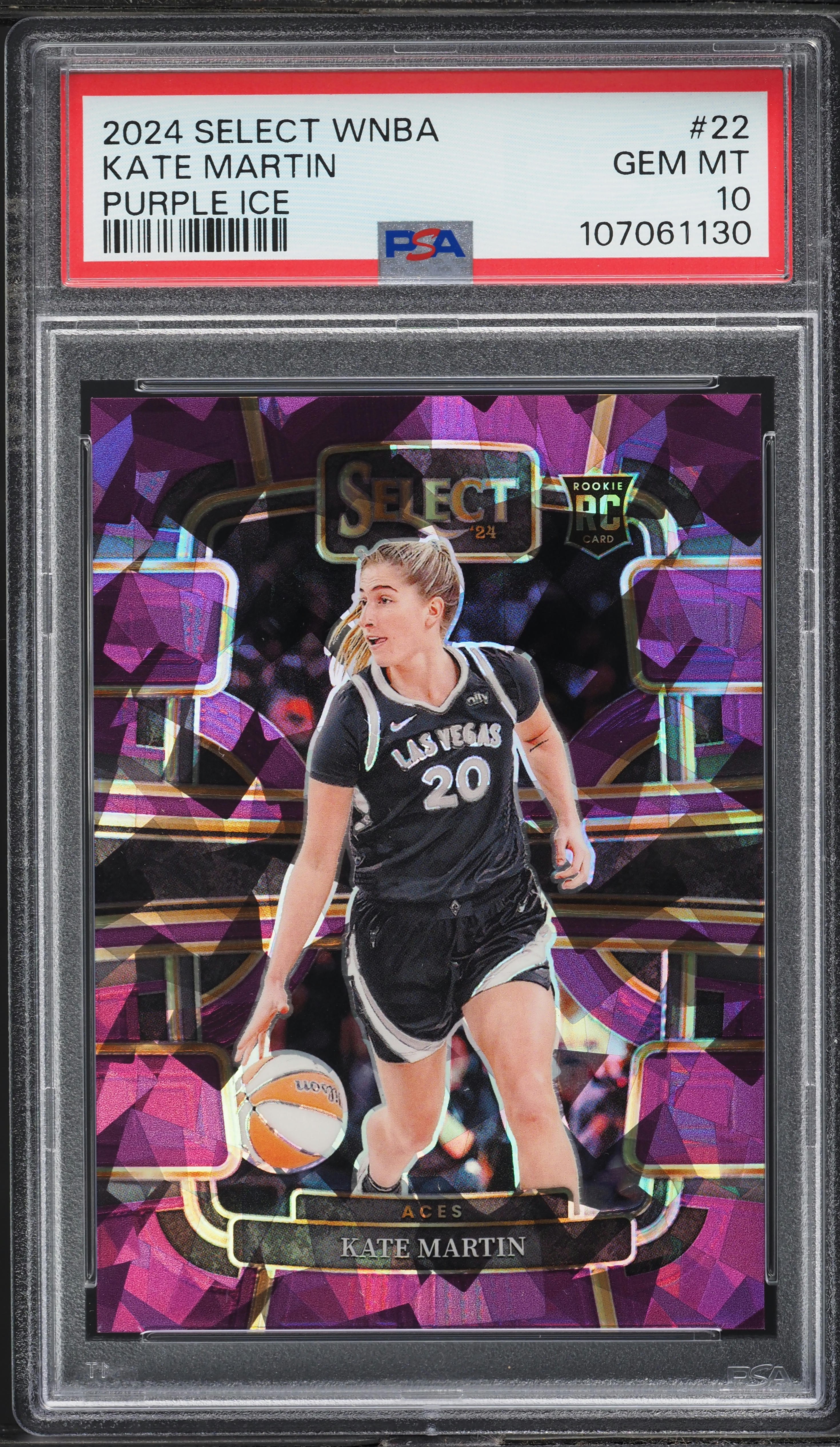 2024 Panini Select WNBA Purple Ice Kate Martin ROOKIE /149 #22 PSA
