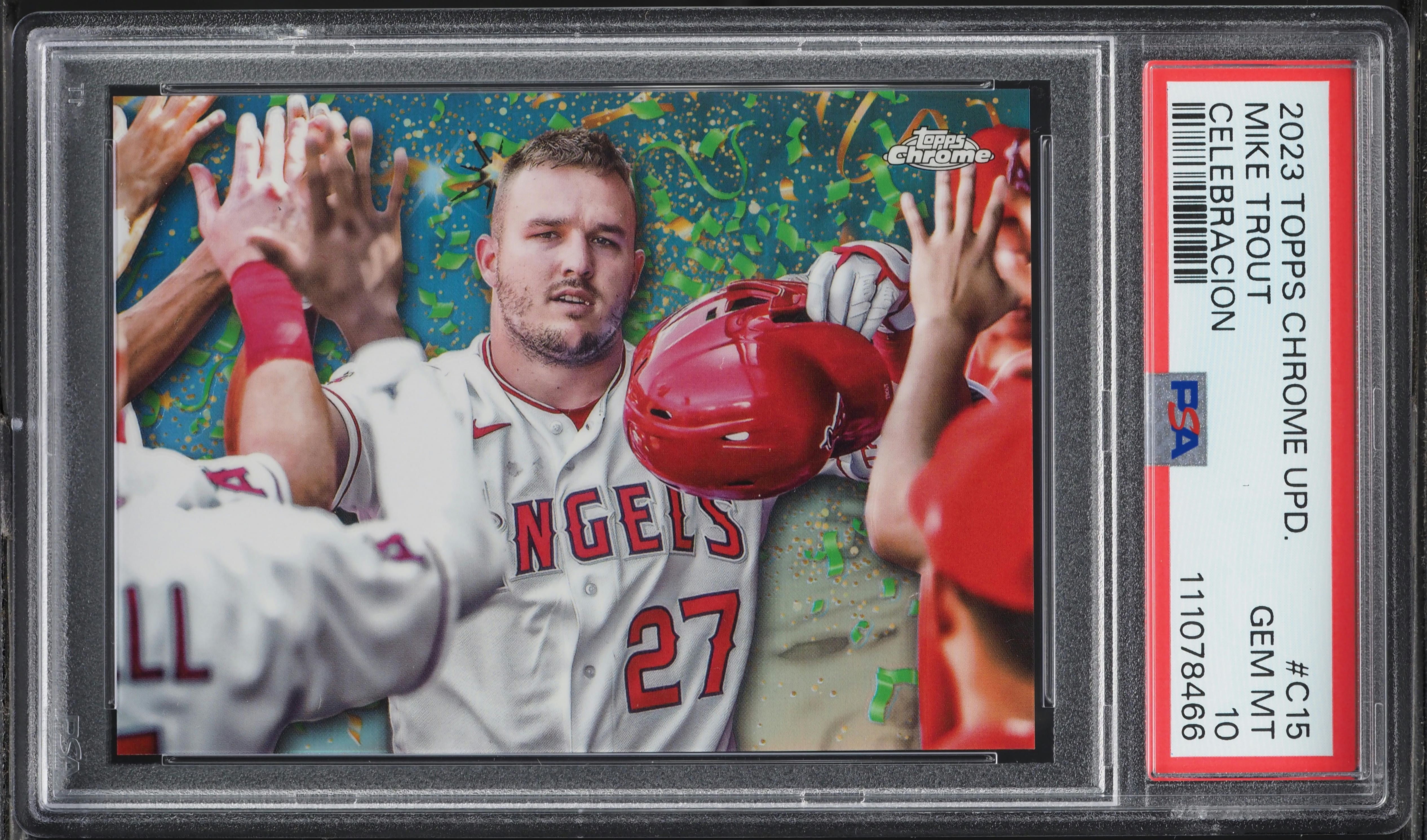 2023 Topps Chrome Update Celebracion Mike Trout /99 #C15 PSA 10