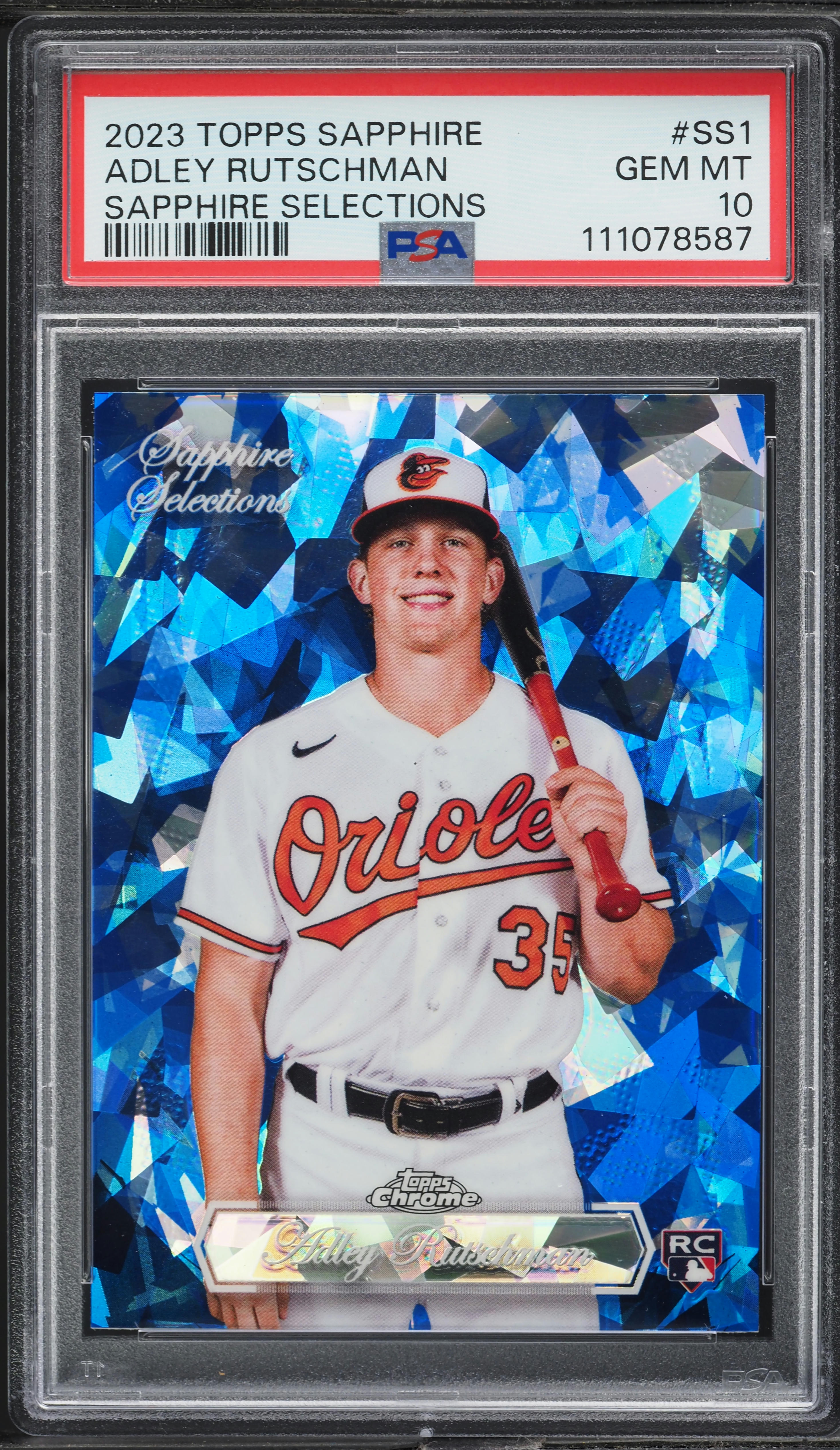 2023 Topps Chrome Sapphire Selections Adley Rutschman RC #SS1 PSA
