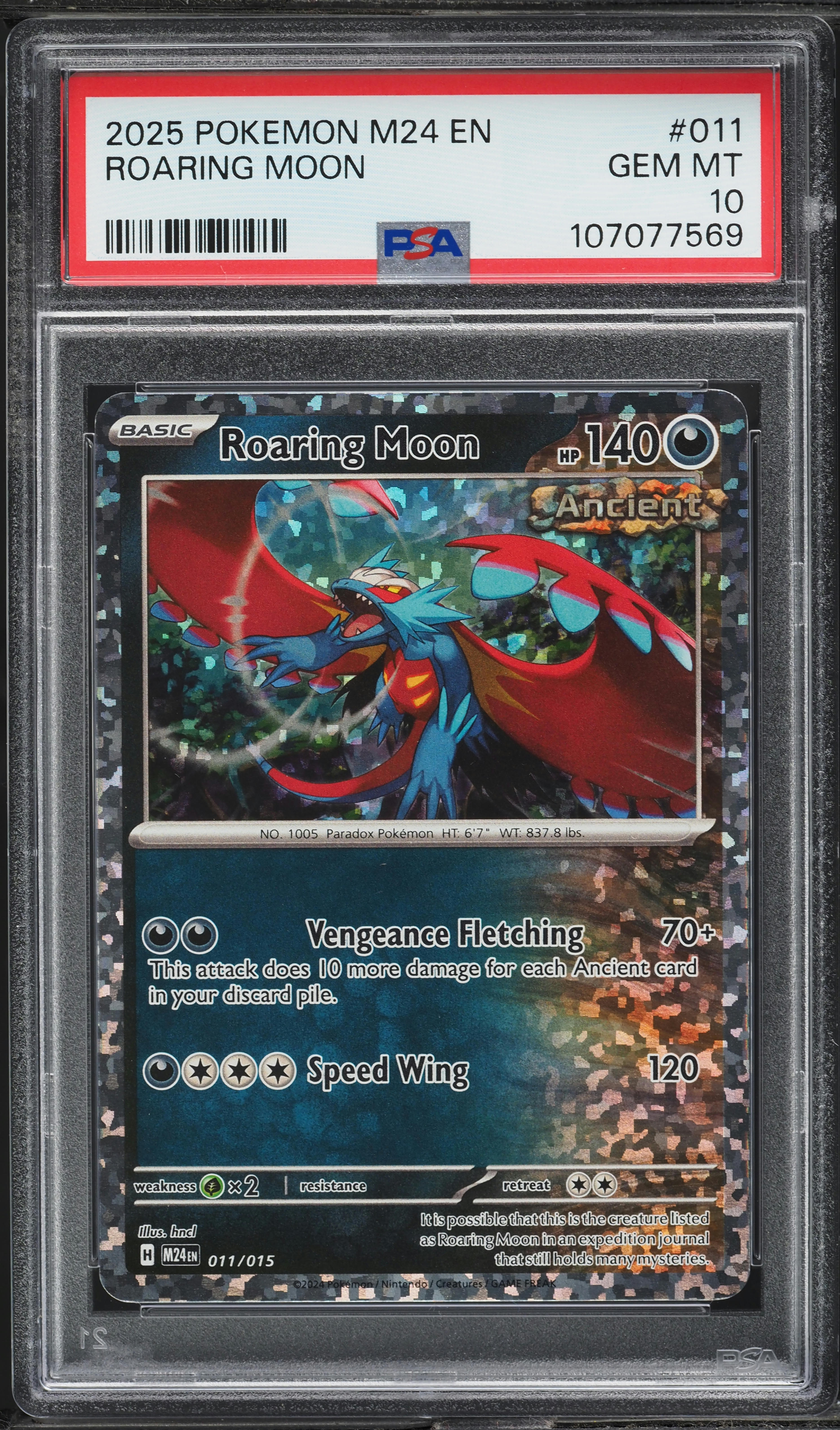 2025 Pokemon SV McDonald's Collection Holo Roaring Moon #11 PSA 10
