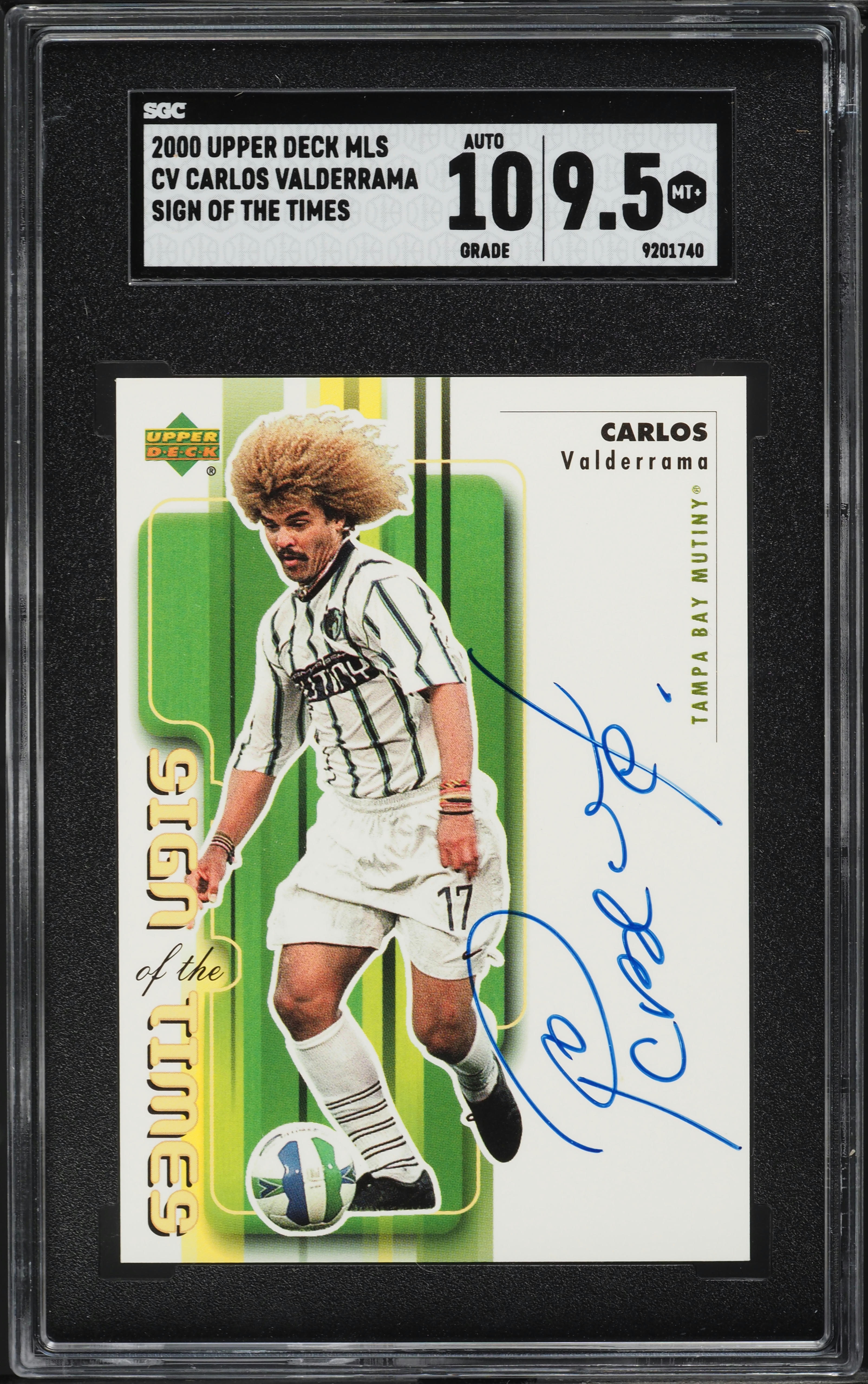 2000 Upper Deck MLS Sign Of The Times Carlos Valderrama AUTO #CV