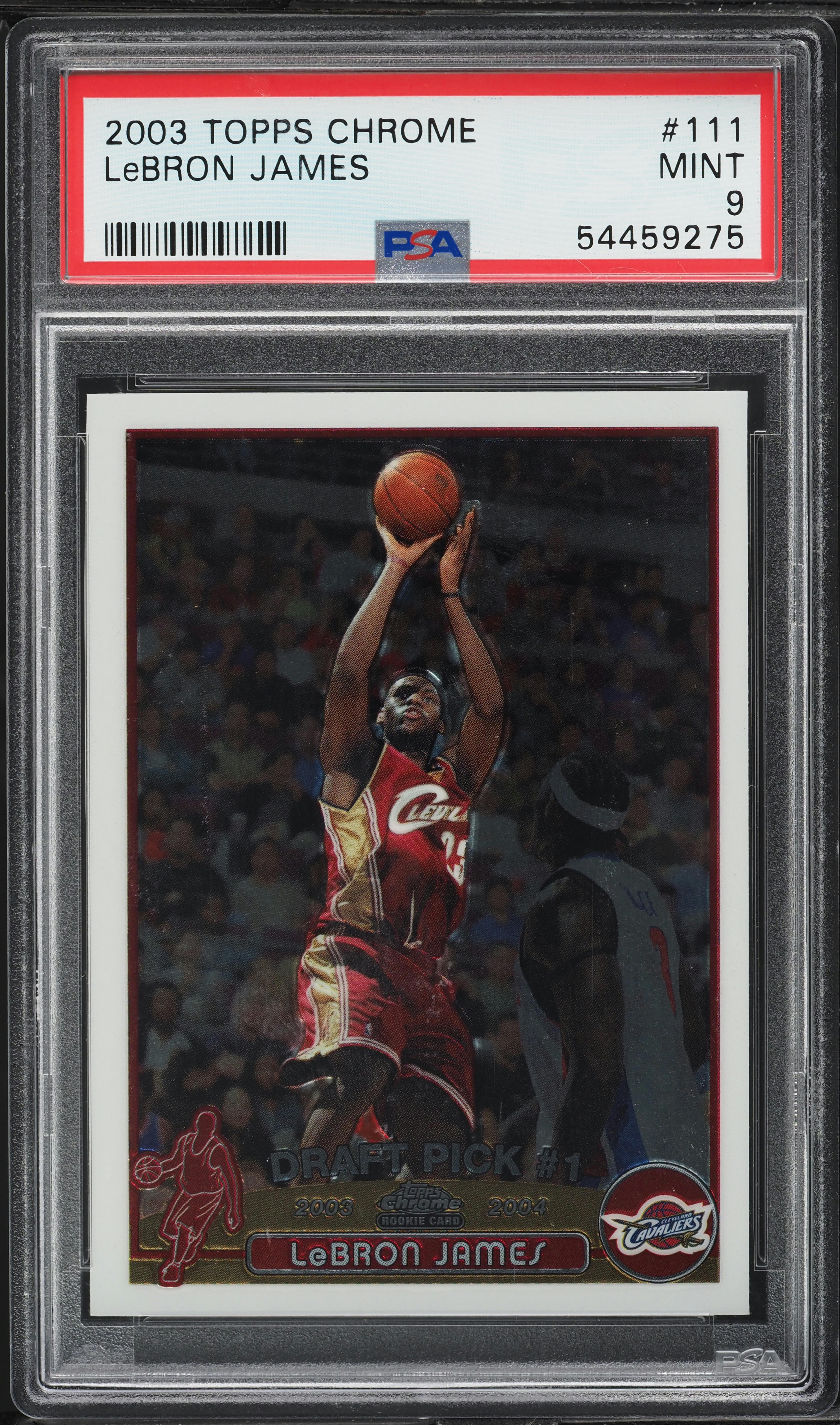 2003 Topps Chrome LeBron James ROOKIE #111 PSA 9 MINT on Fanatics