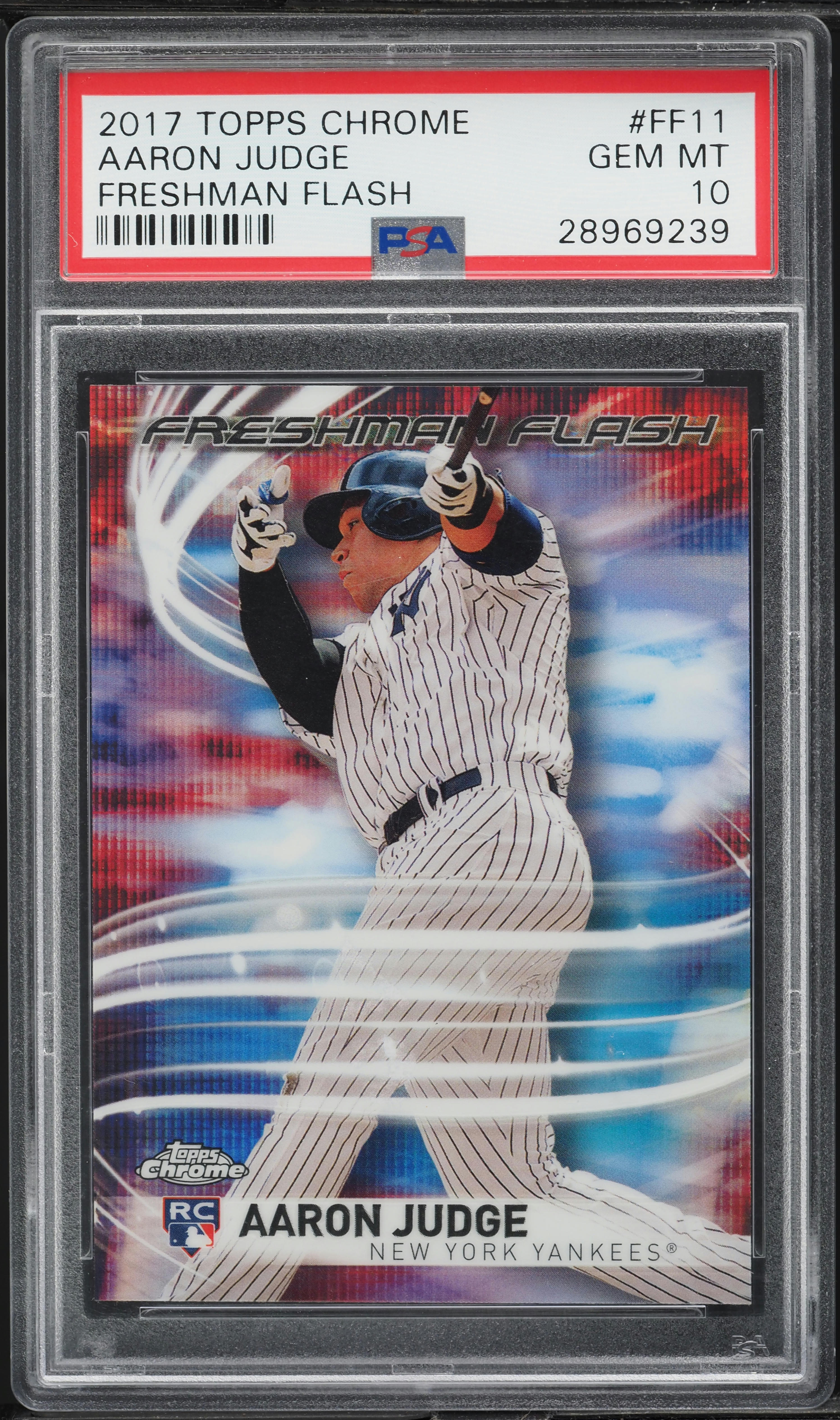 2017 Topps Chrome Freshman Flash Aaron Judge ROOKIE #FF-11 PSA 10 