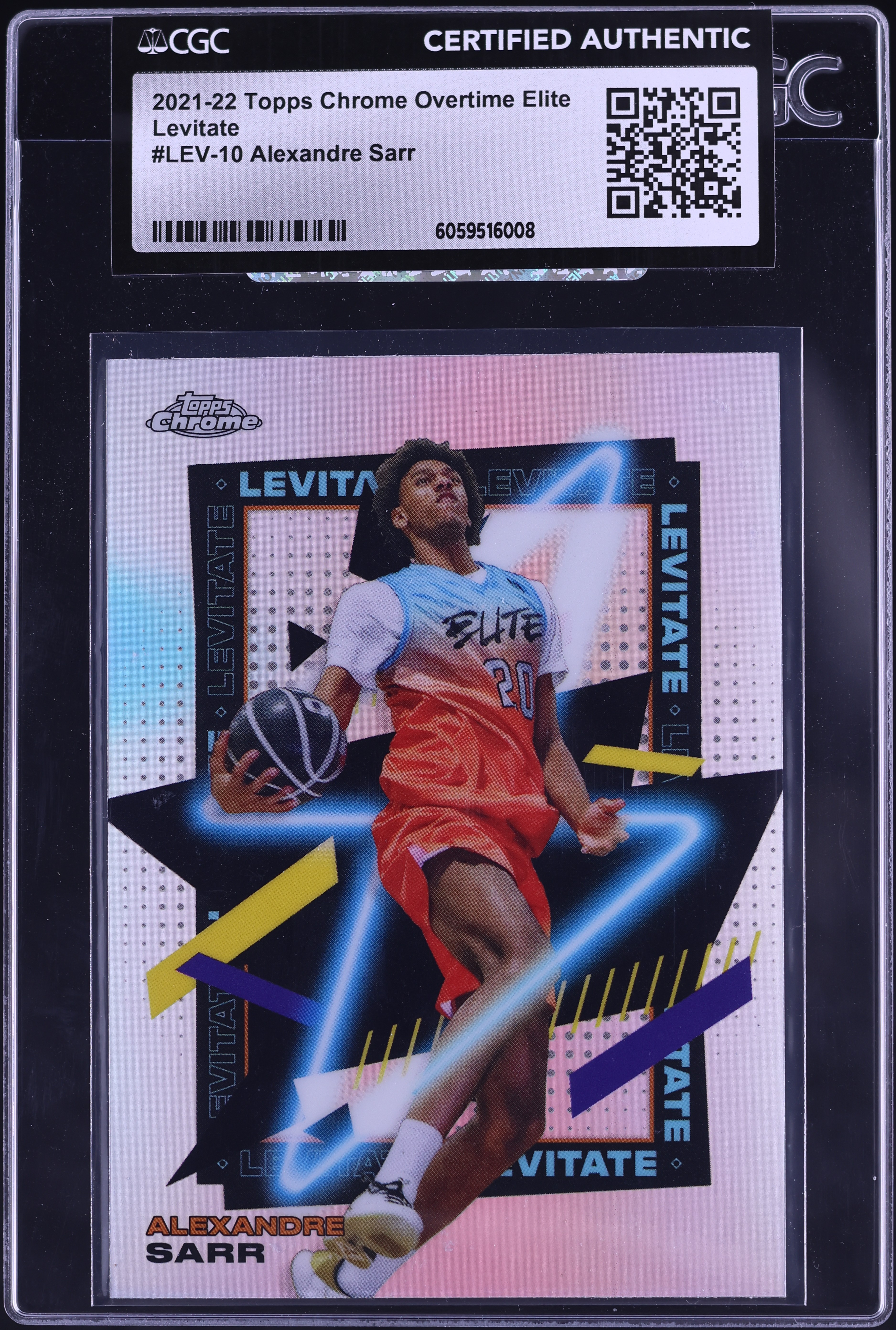 2021 Topps Chrome Overtime Elite Levitate Alexandre Sarr ROOKIE