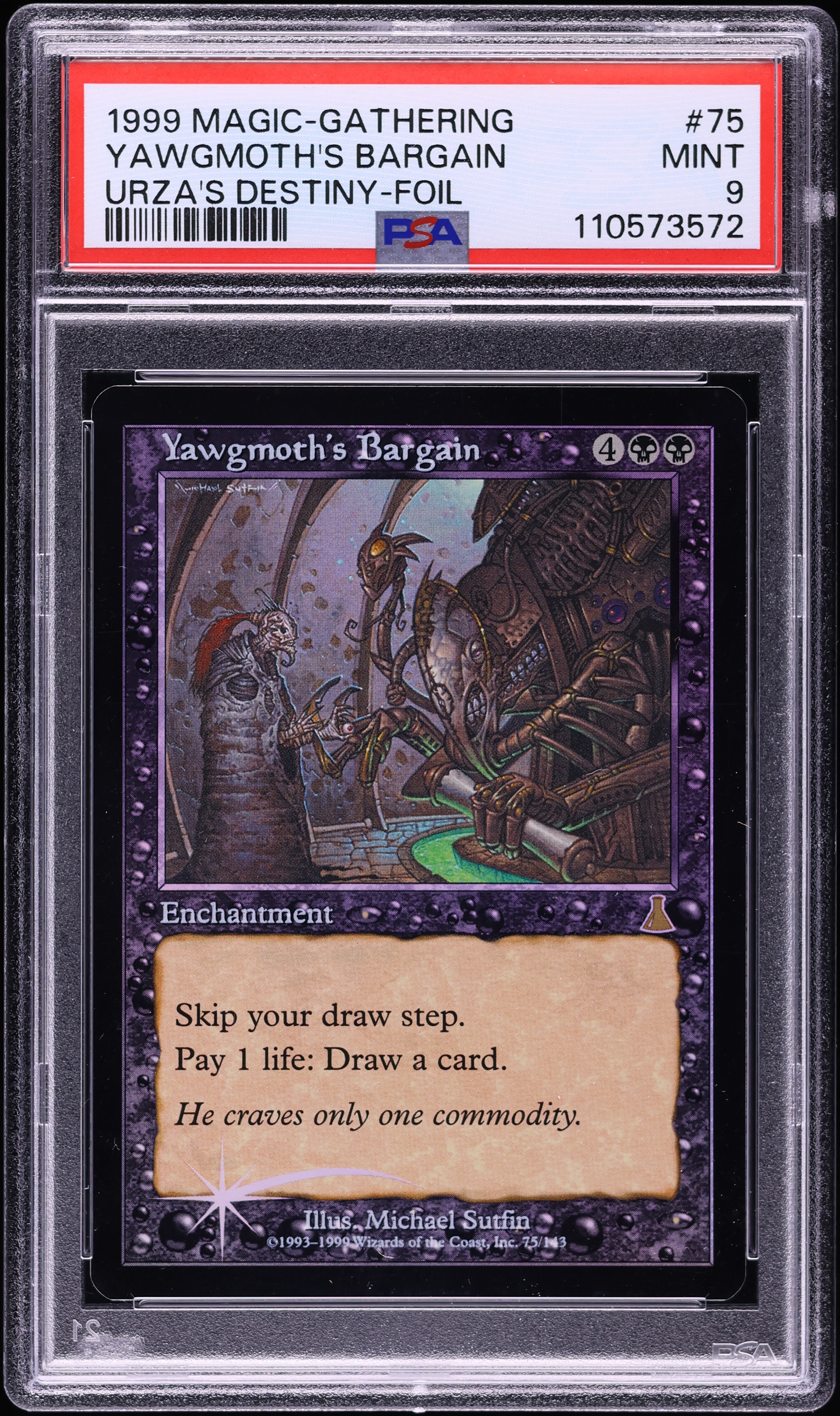 1999 Magic The Gathering MTG Urza's Destiny Foil Yawgmoth's