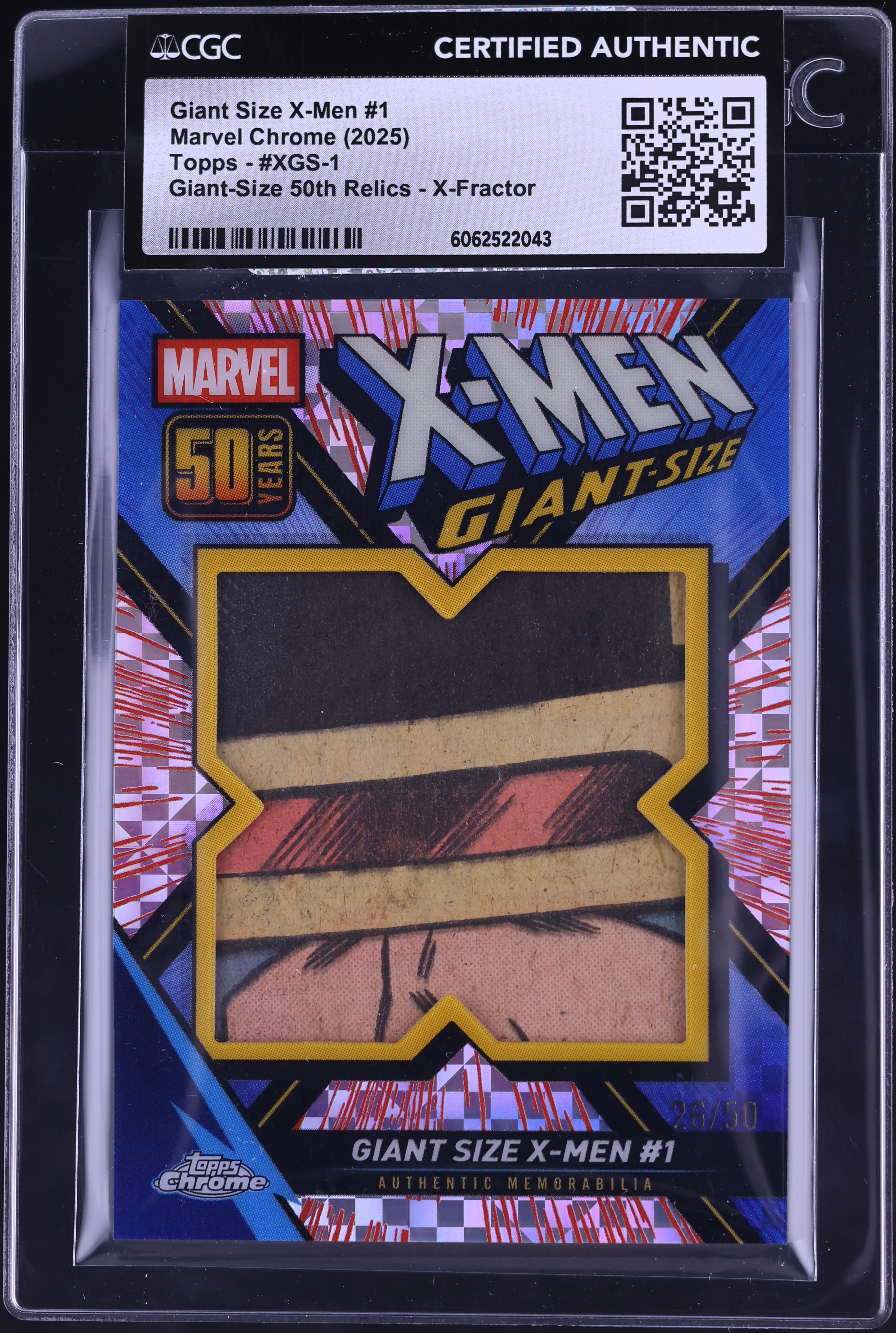 2025 Topps Chrome Marvel Giant-Size 50th Xfractor X-Men /50 #1