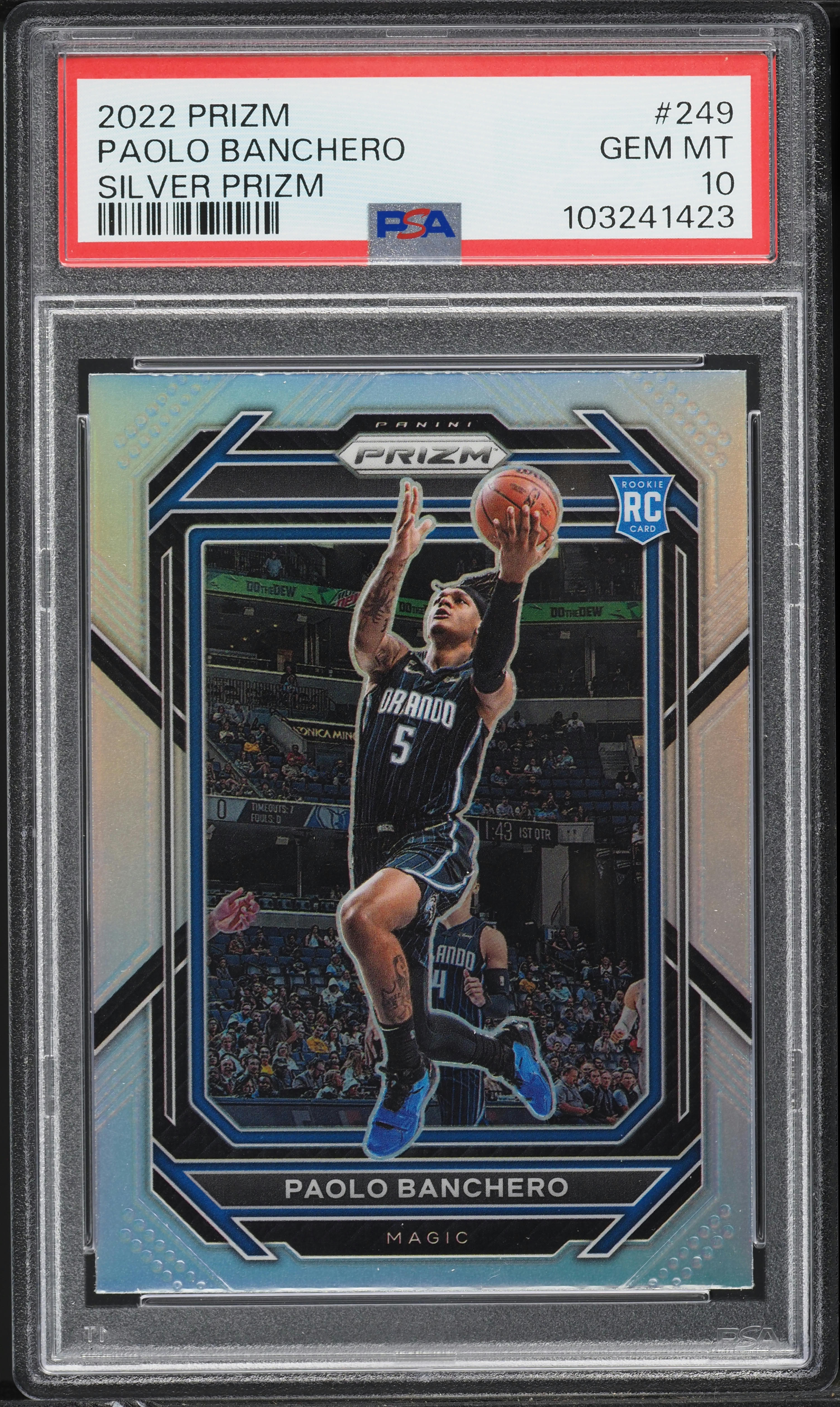 2022 Panini Prizm Silver Paolo Banchero ROOKIE #249 PSA 10 GEM