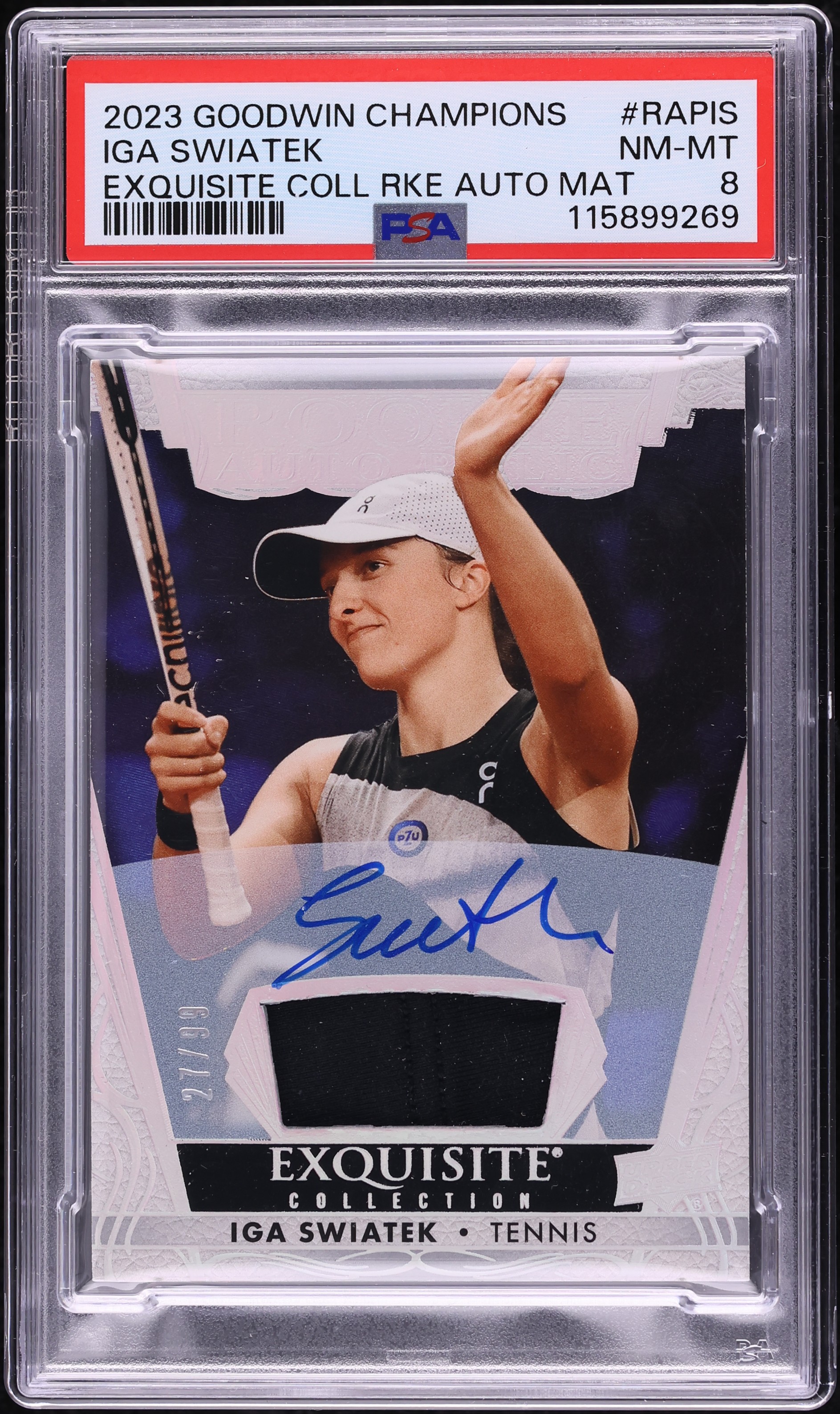 2023 Goodwin Champions Exquisite Collection Iga Swiatek ROOKIE 