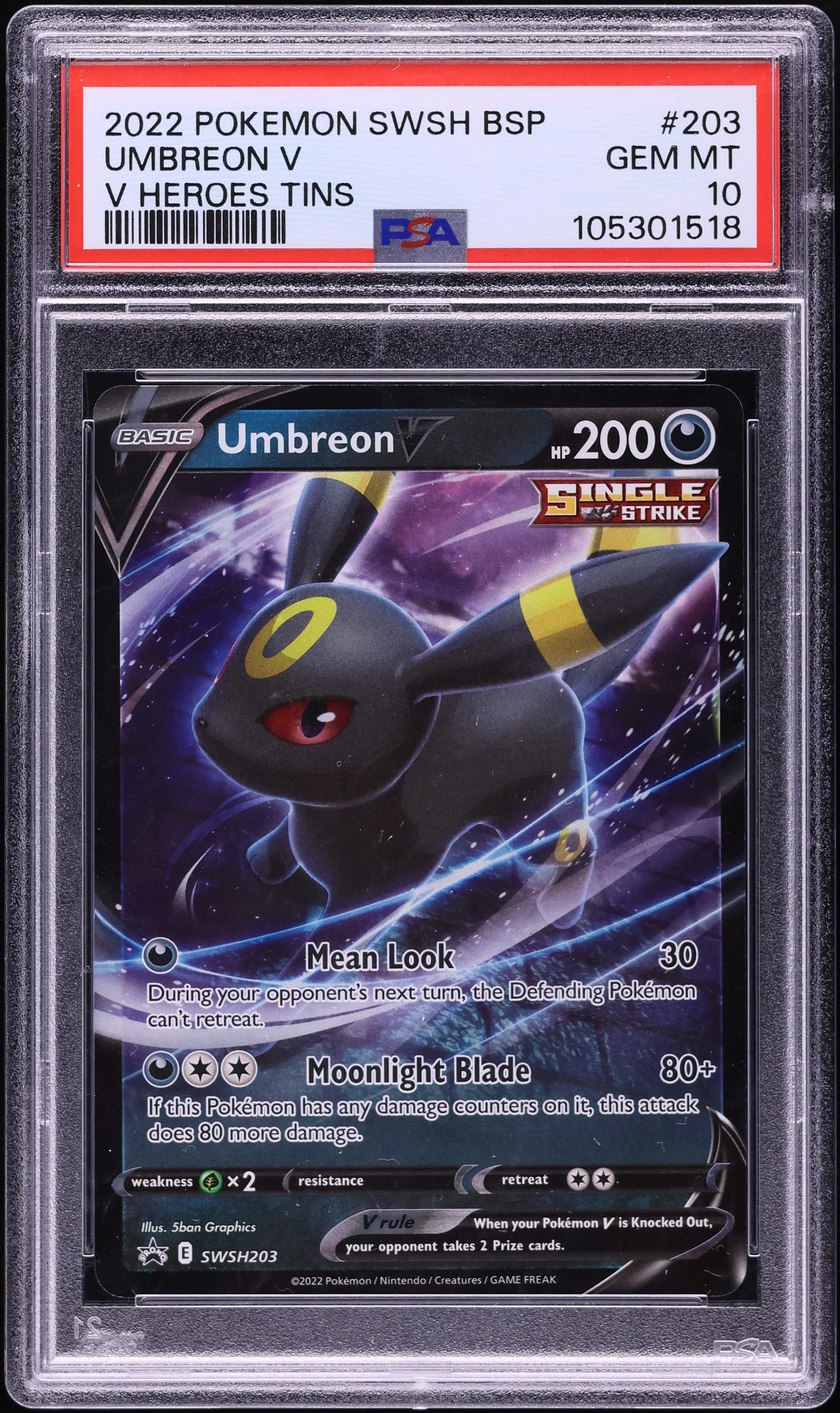 pokemon cards 2022 spring v heroes umbreon v tin Pokmon Day box is back up on Amazon as well & is ALSO over priced. Will show $26.99 and shipped & sold by Amazon. Will be $17 MSRP for Walmart and $16 [2D] Moonlight Blade (80+) If this Pokemon has any damage counters on it Umbreon V - SWSH203 -