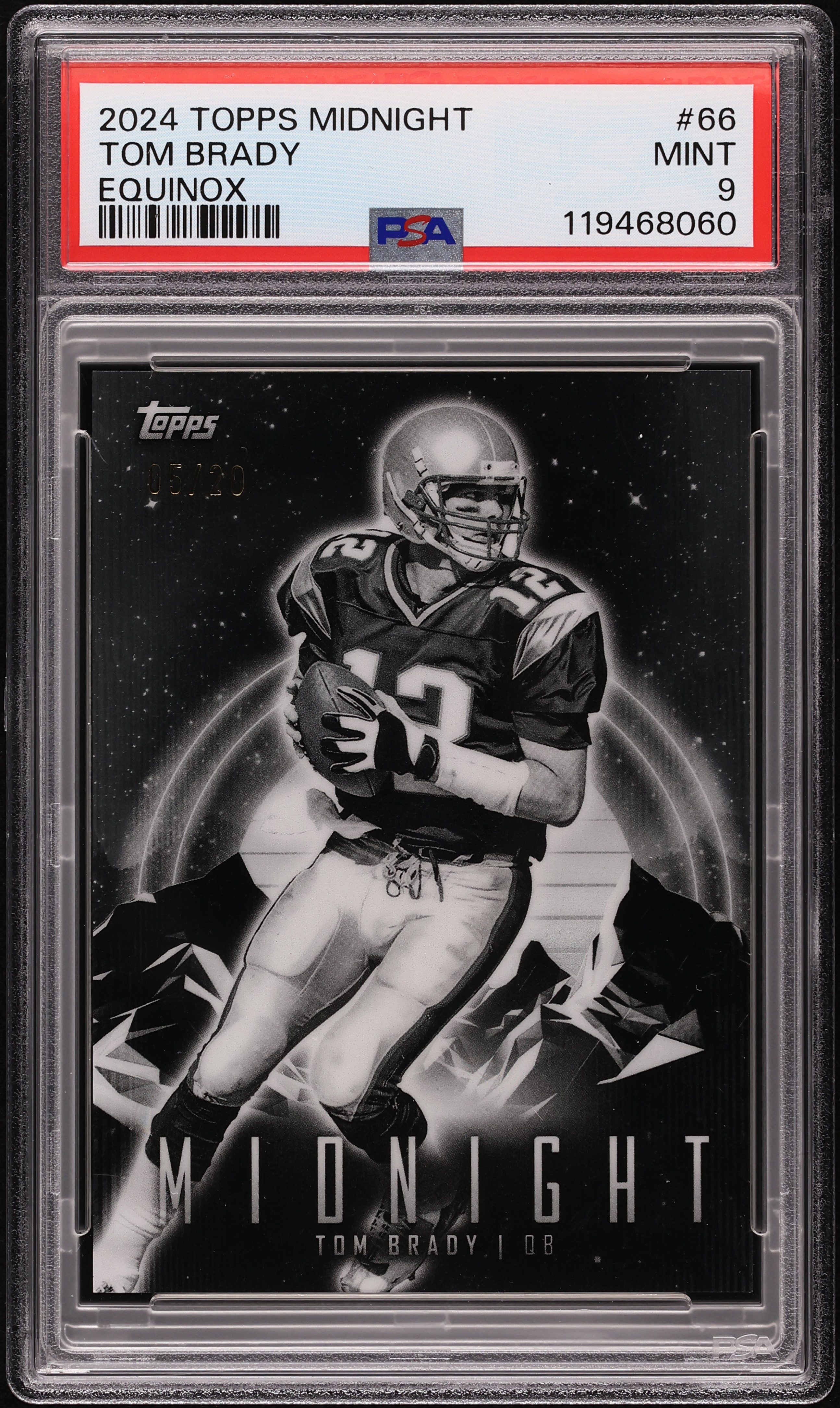2024 Topps Midnight Equinox Tom Brady /20 #66 PSA 9 MINT on