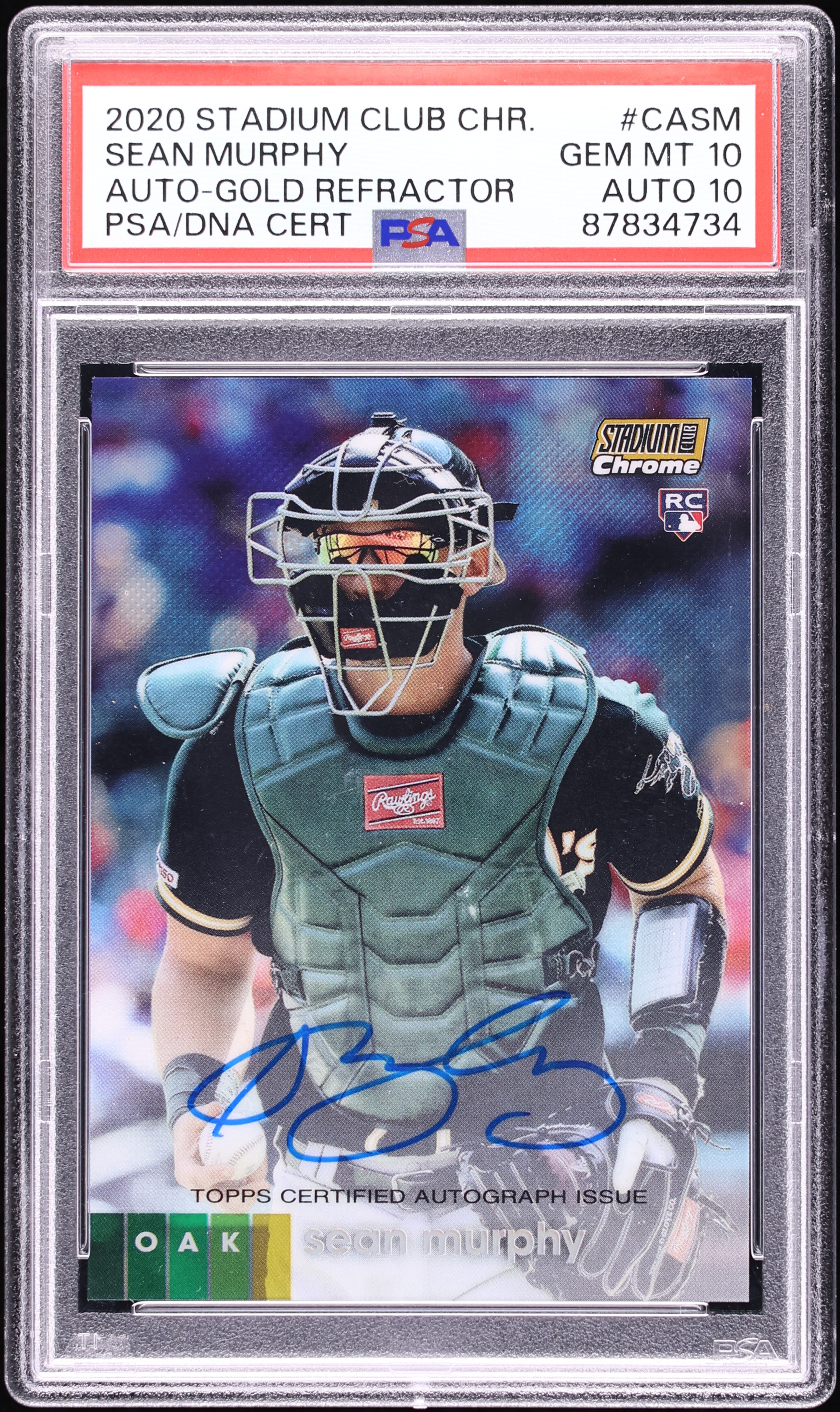 その他 Sean Murphy Auto Bowman Chrome Gold 2020 Stadium Club Chrome Gold Refractor Sean Murphy RC AUTO DNA 10