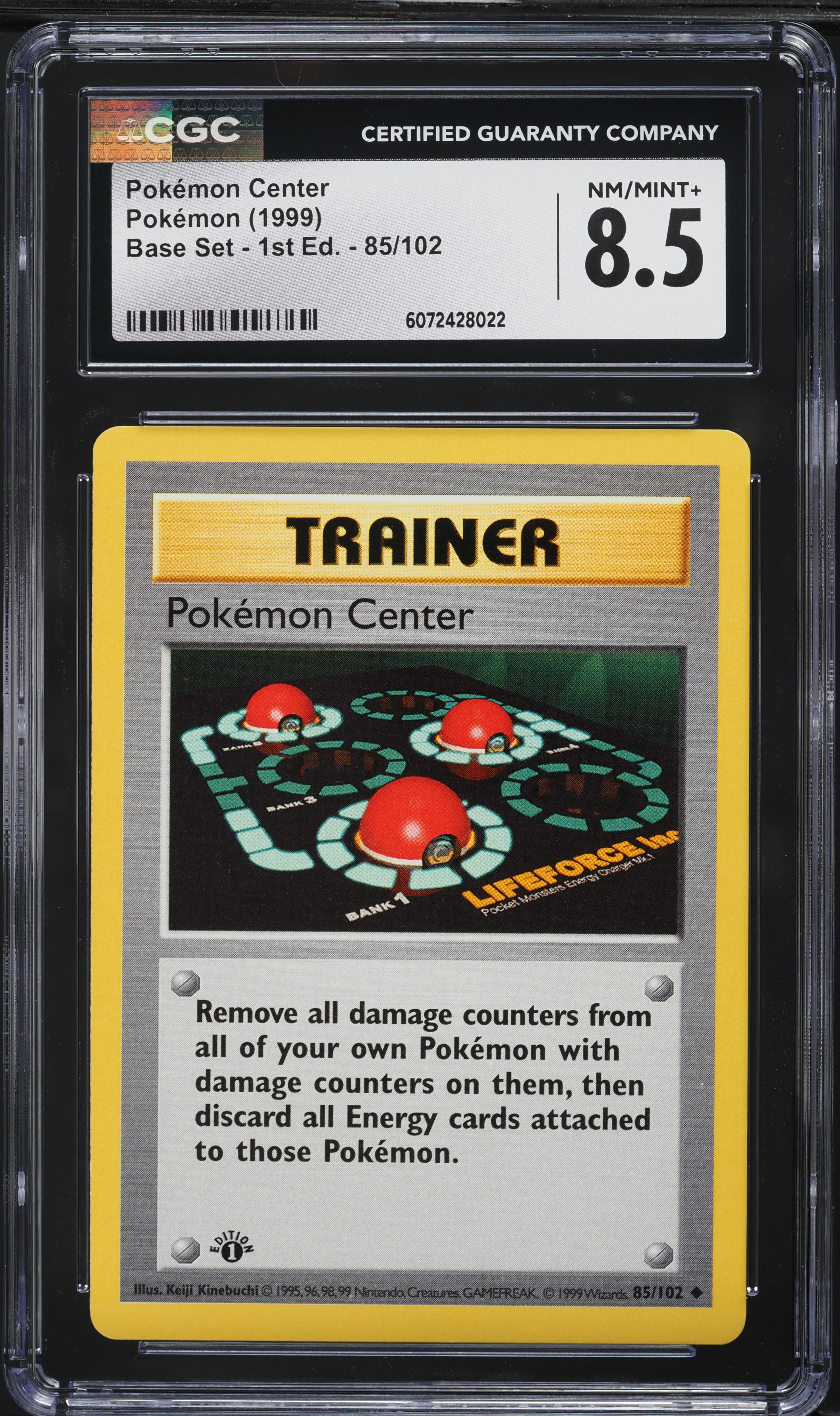 1999 Pokemon Base Set Shadowless 1st Edition Pokemon Center #85