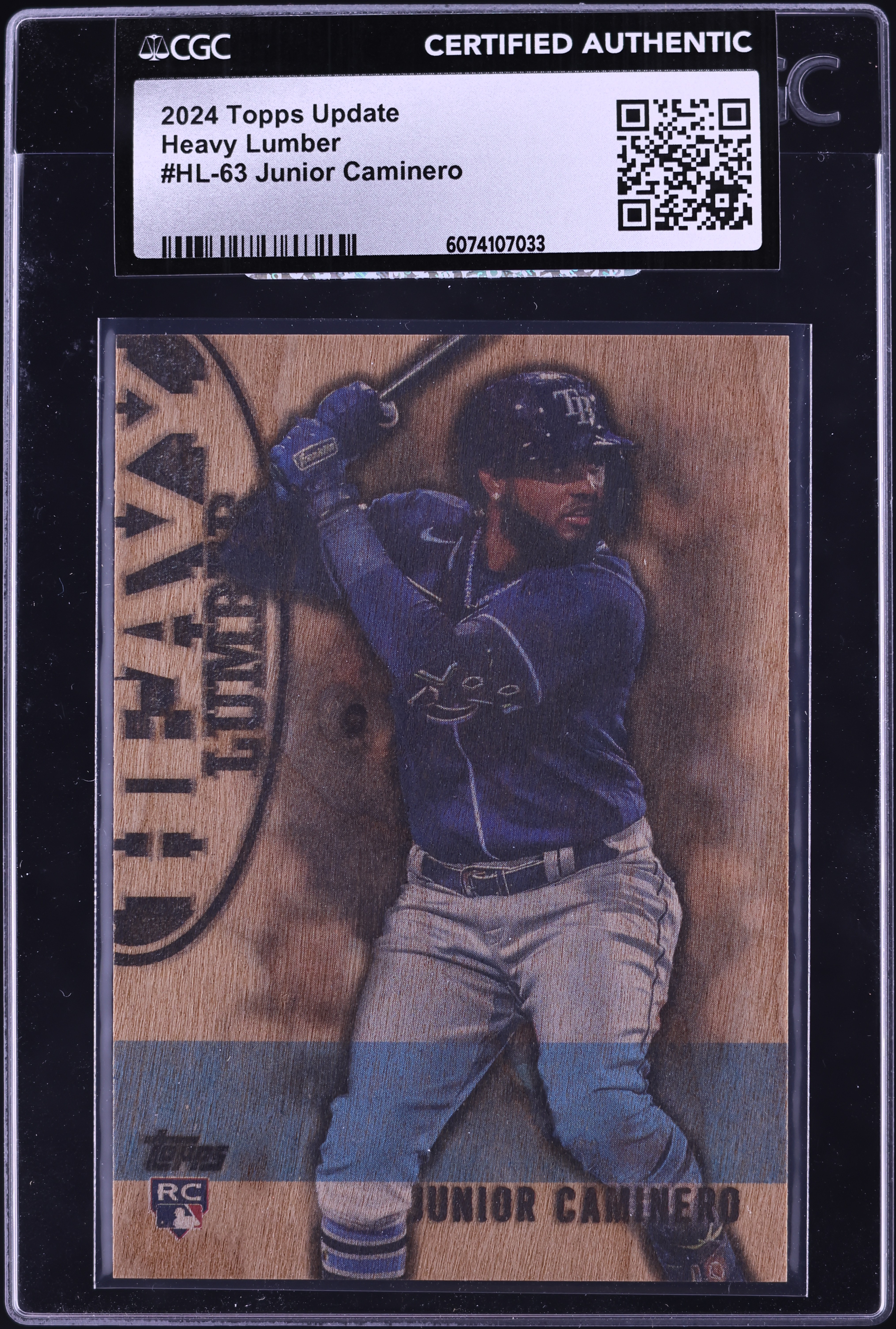 2024 Topps Update Heavy Lumber Junior Caminero ROOKIE #HL-63 CGC 