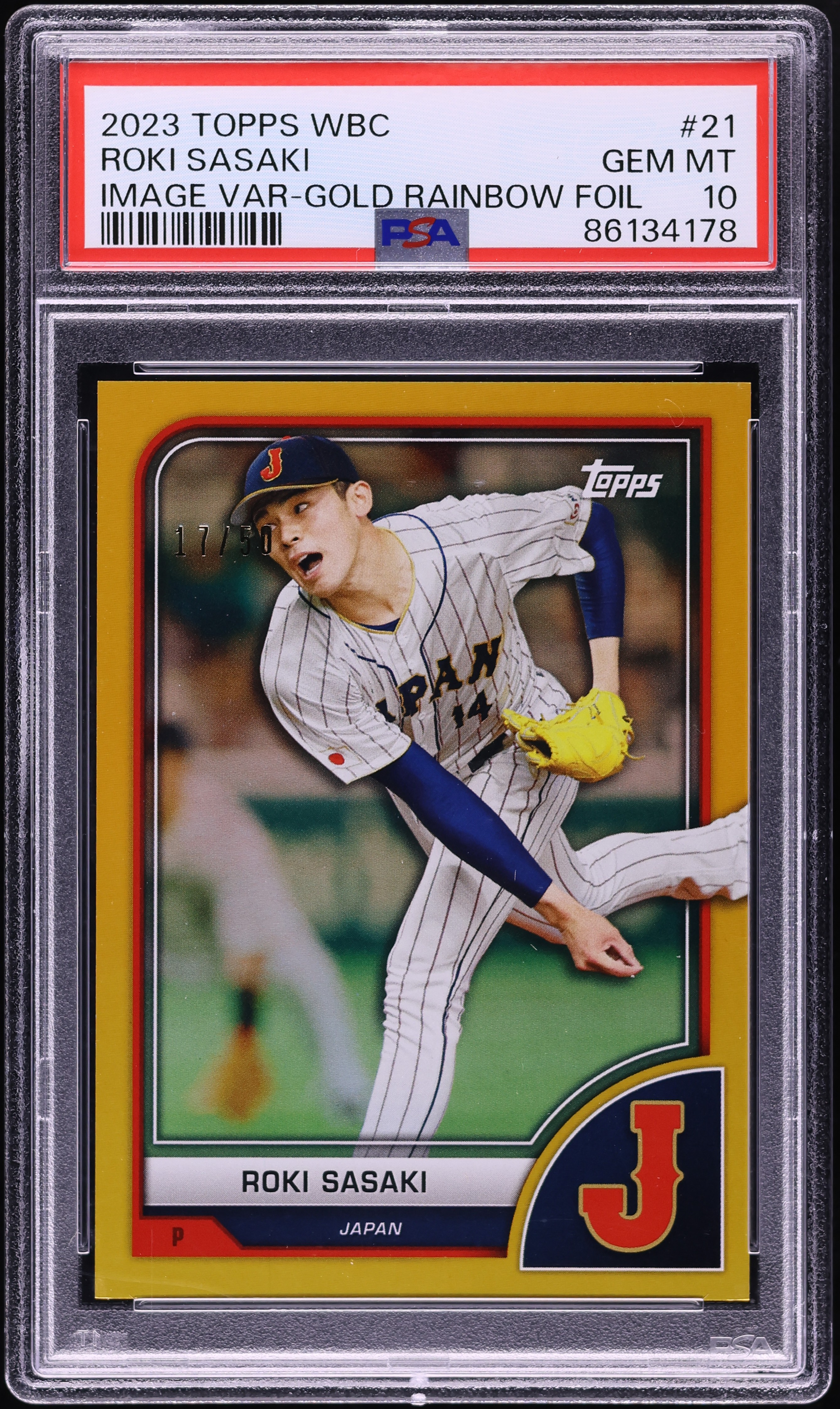 Topps 0 佐々木朗希 WBC GEM Sasaki TOPPS 1 最高鑑定2021 MT10 公式 