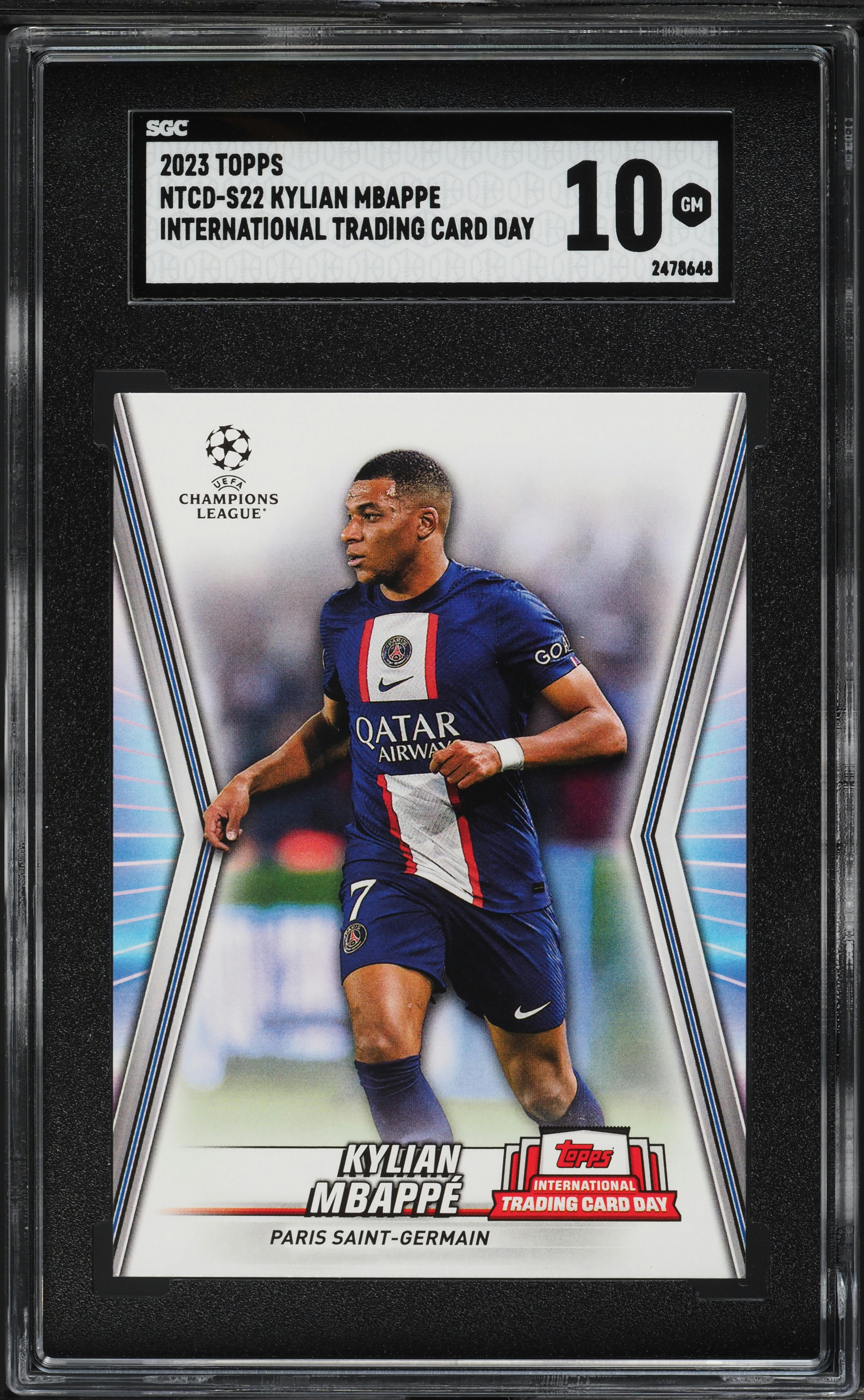 2023 Topps International Trading Card Day Kylian Mbappe #NTCD-S22