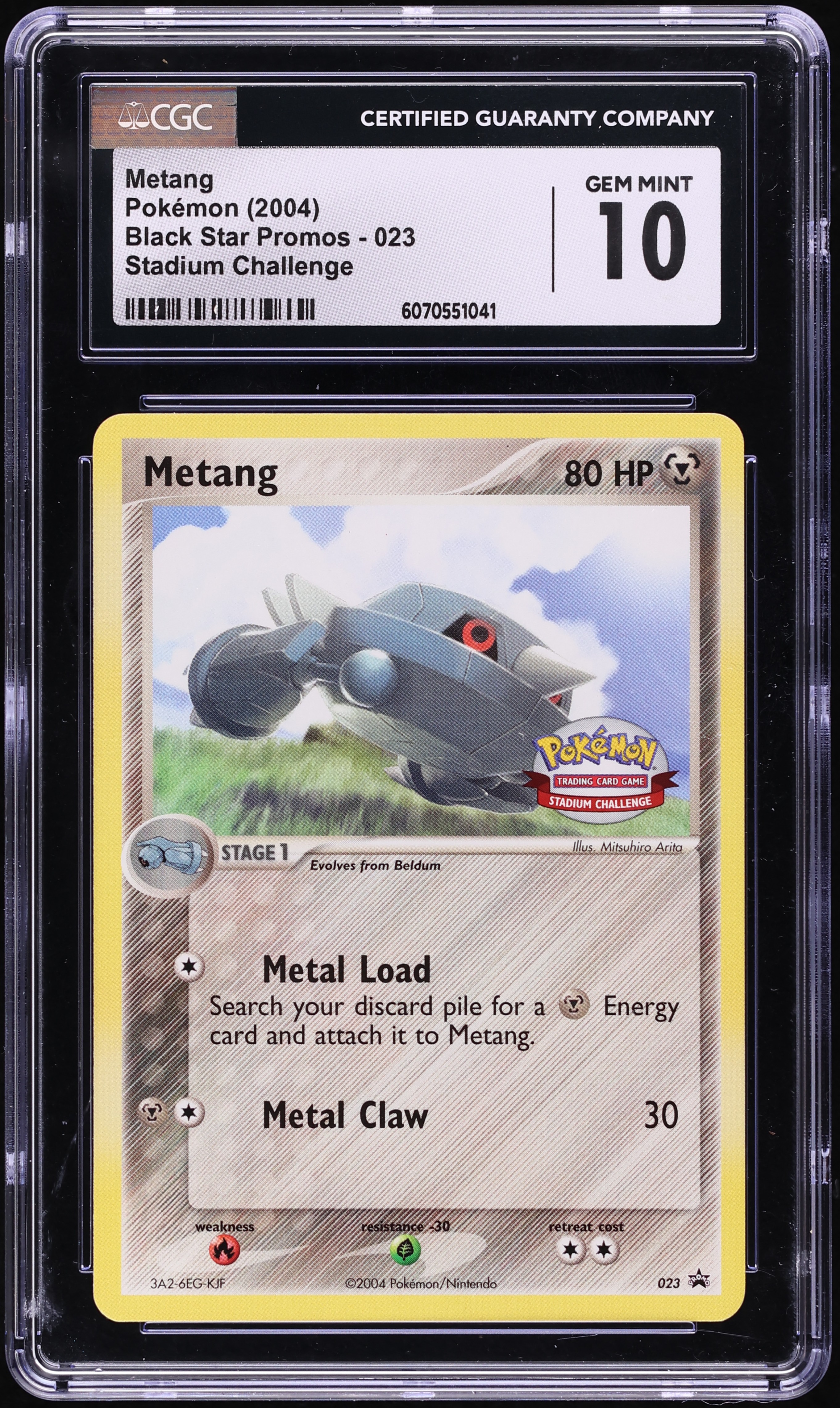 2004 Pokemon Black Star Promos Stadium Challenge Metang #023 CGC