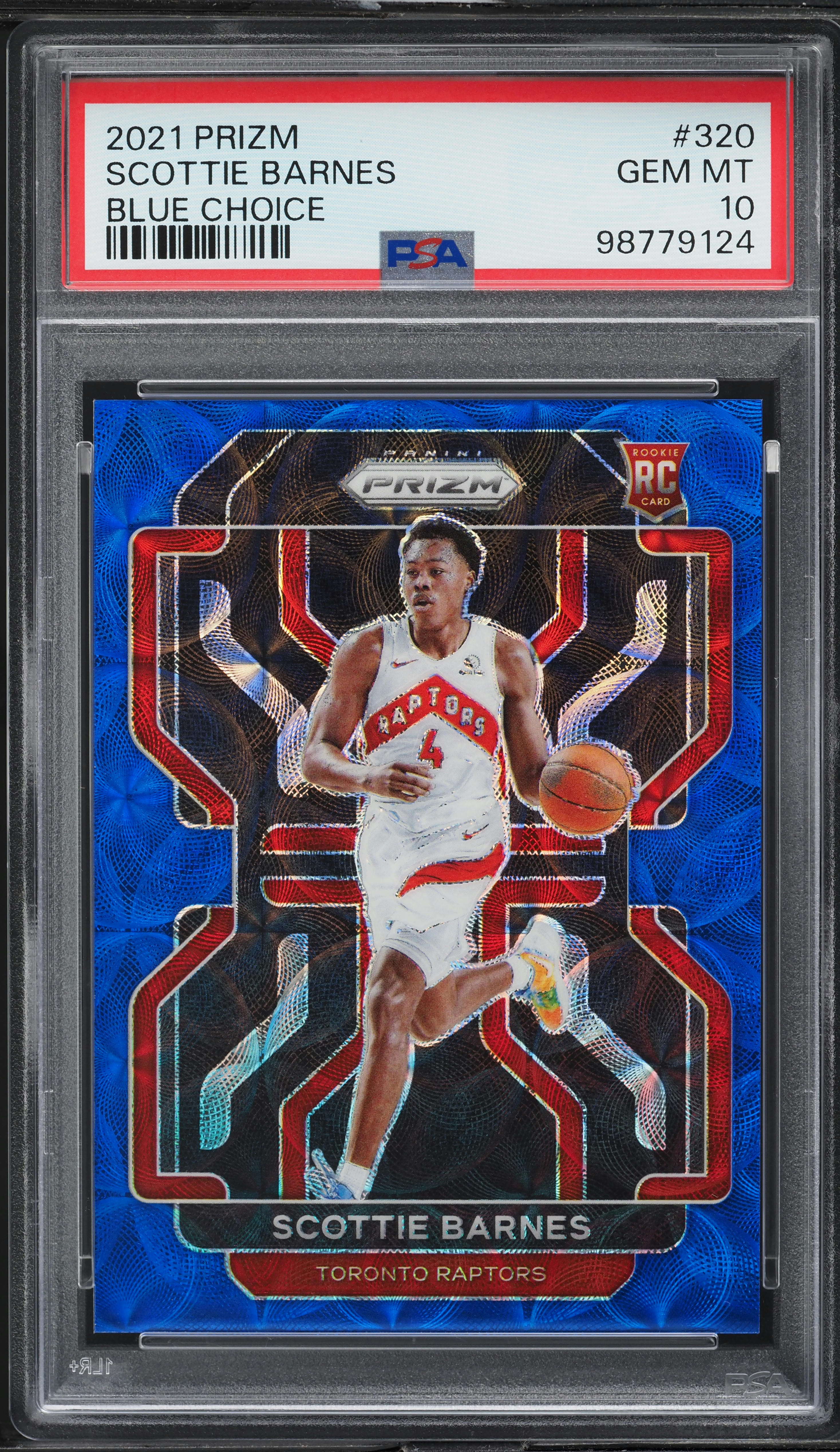 2021 Panini Prizm Blue Choice Scottie Barnes ROOKIE /39 #320 PSA