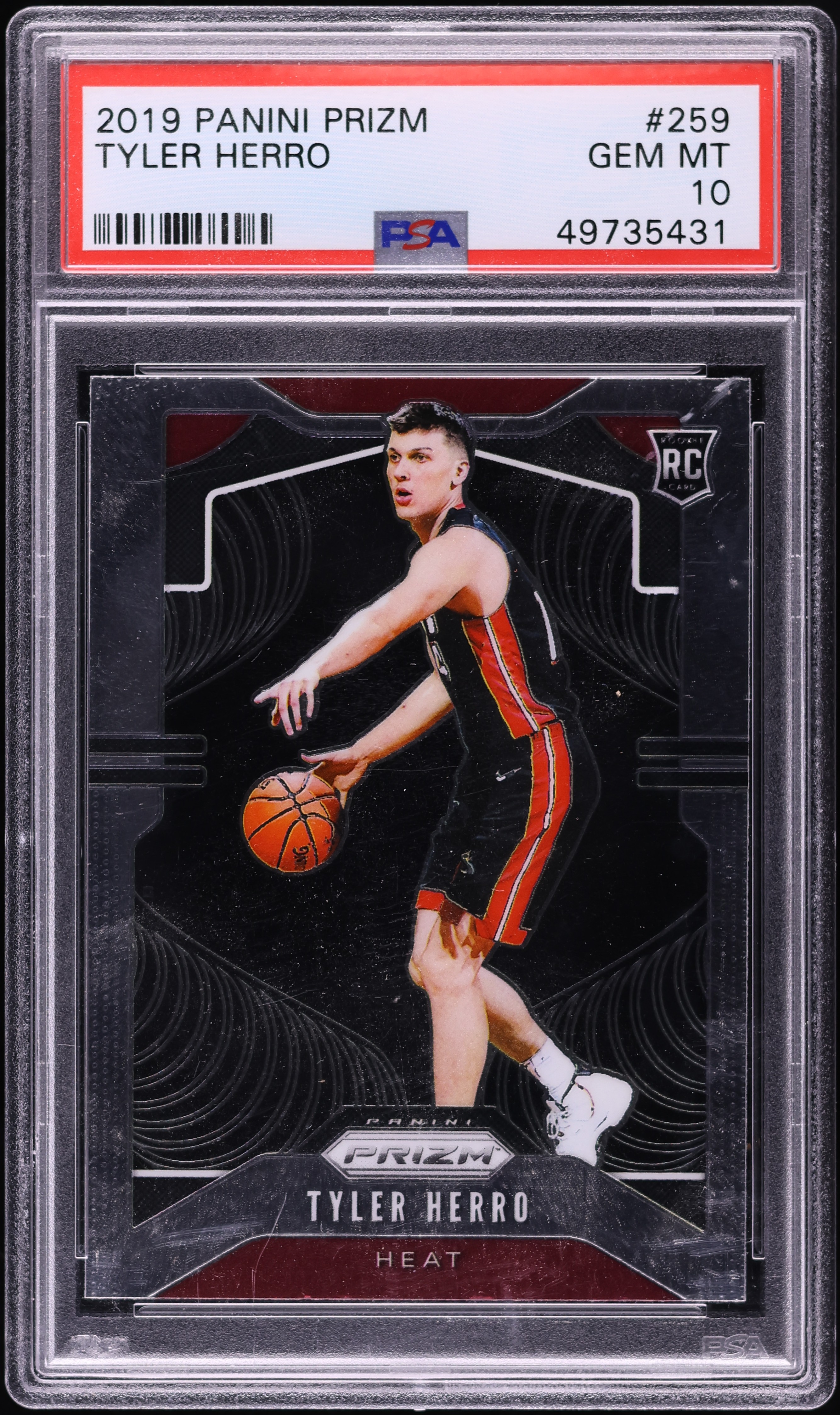 2019 Panini Prizm Tyler Herro ROOKIE #259 PSA 10 GEM MINT on