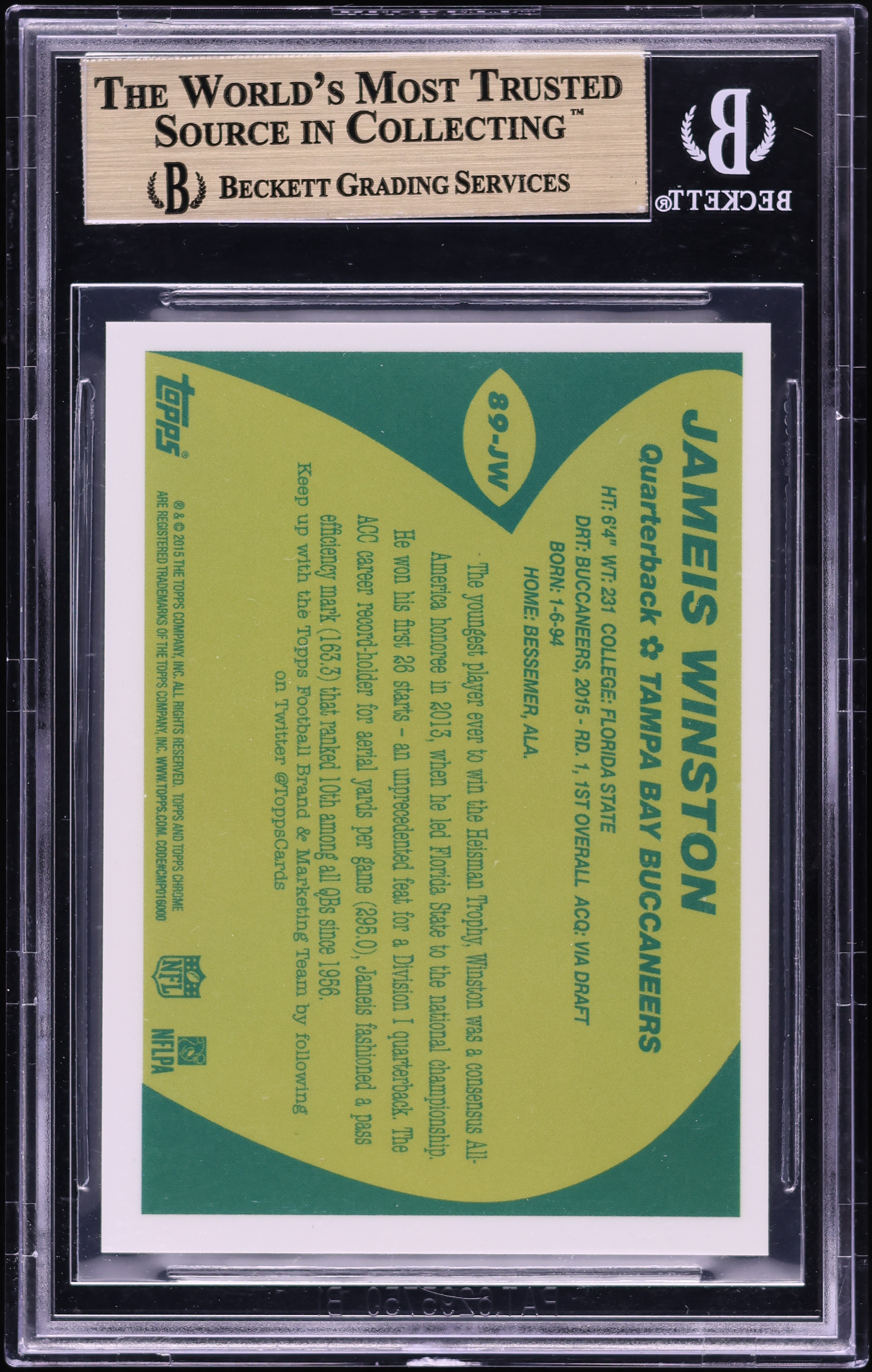 2015 Topps Chrome '89 Superfractor Jameis Winston ROOKIE 1/1 #89JW