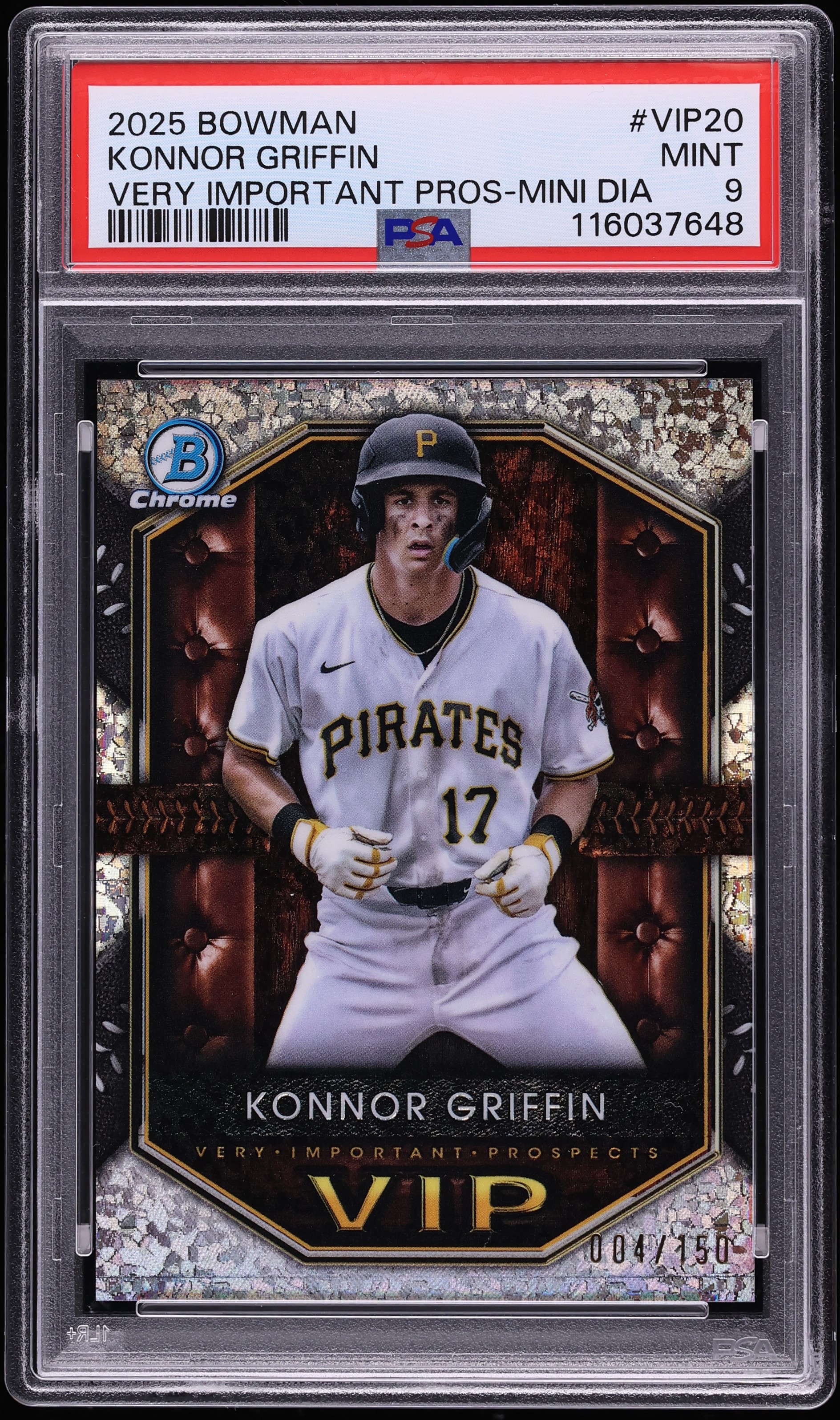 2025 Bowman Very Important Prospects Mini Diamond Konnor Griffin /150 ...
