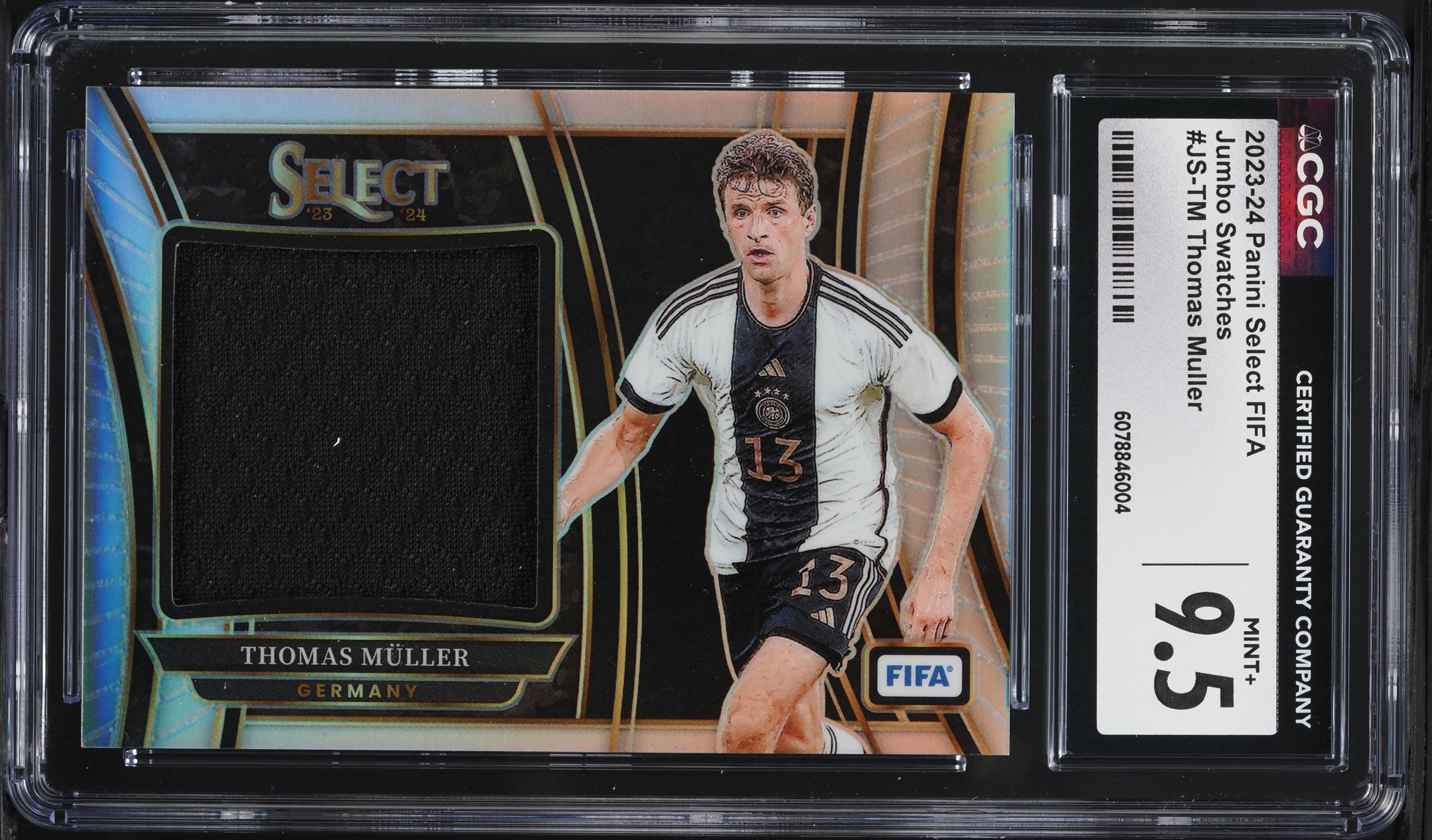 Jubiläumsspiel 150 Jahre AG Müller シリアル入 2023 Select FIFA Jumbo Swatches Thomas Muller PATCH #JS-TM CGC 9.5