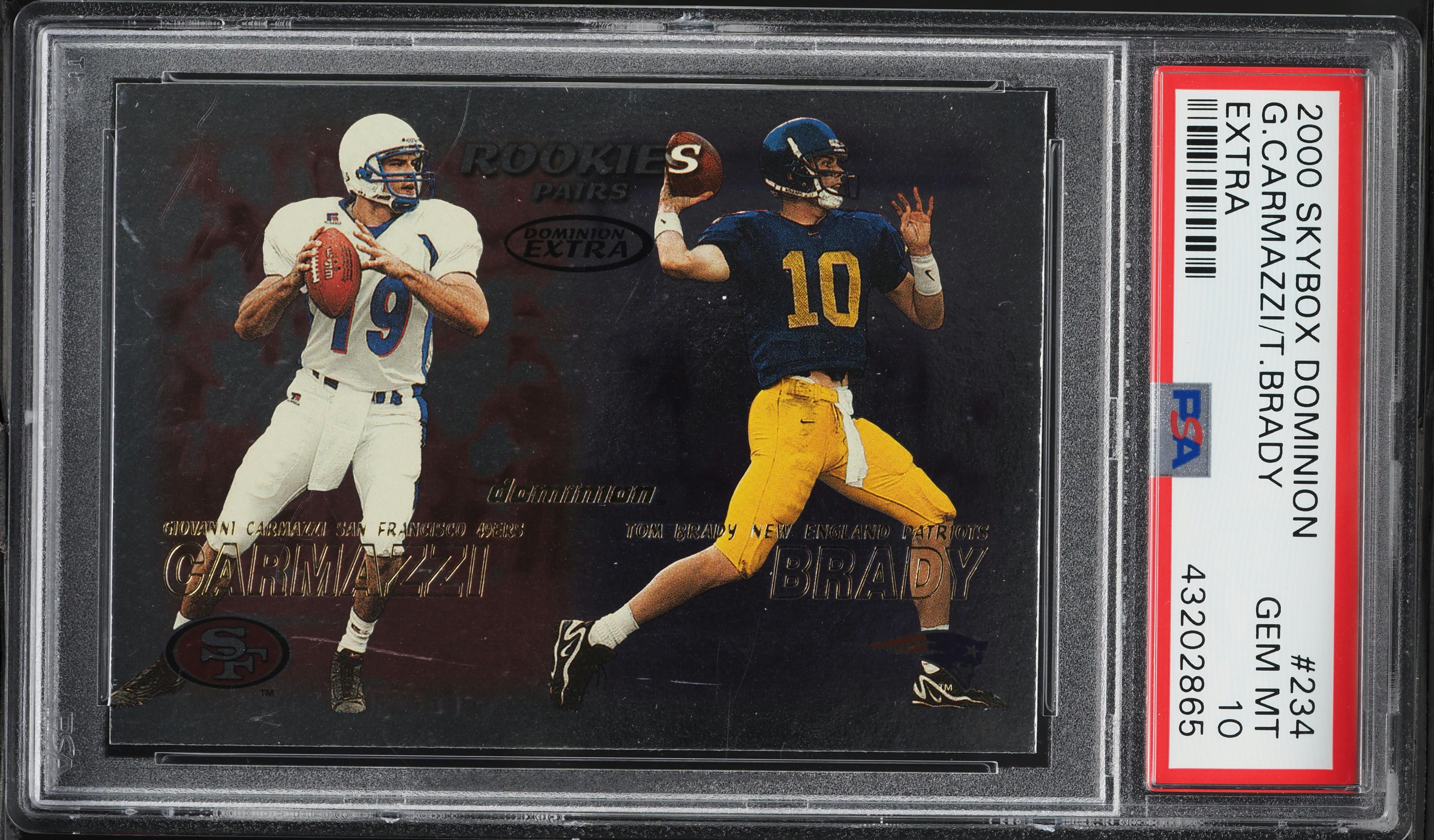 2000 Skybox Dominion Extra Giovanni Carmazzi Tom Brady ROOKIE #234