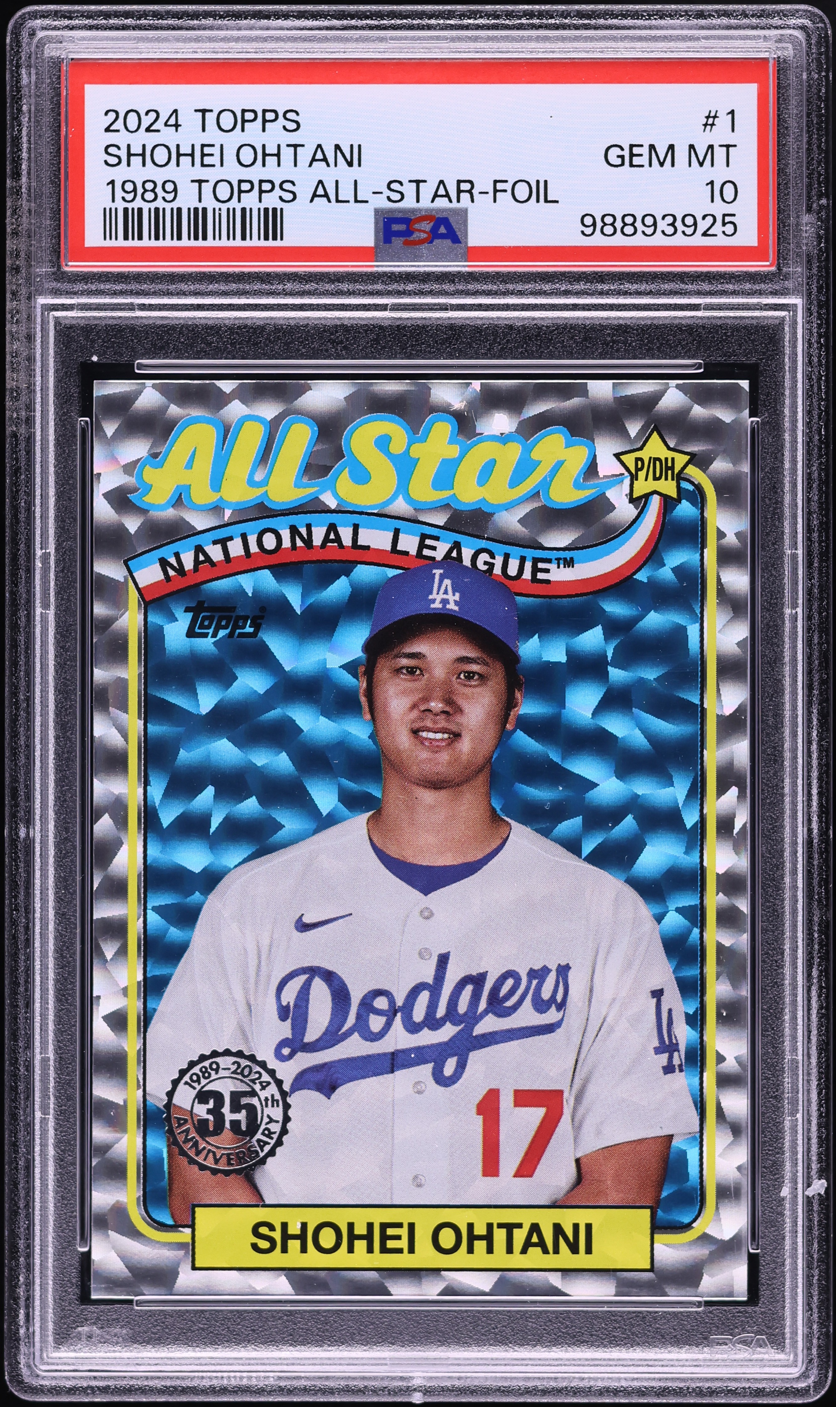 2024 Topps '89 All-Star Foil Shohei Ohtani #1 PSA 10 GEM MINT on