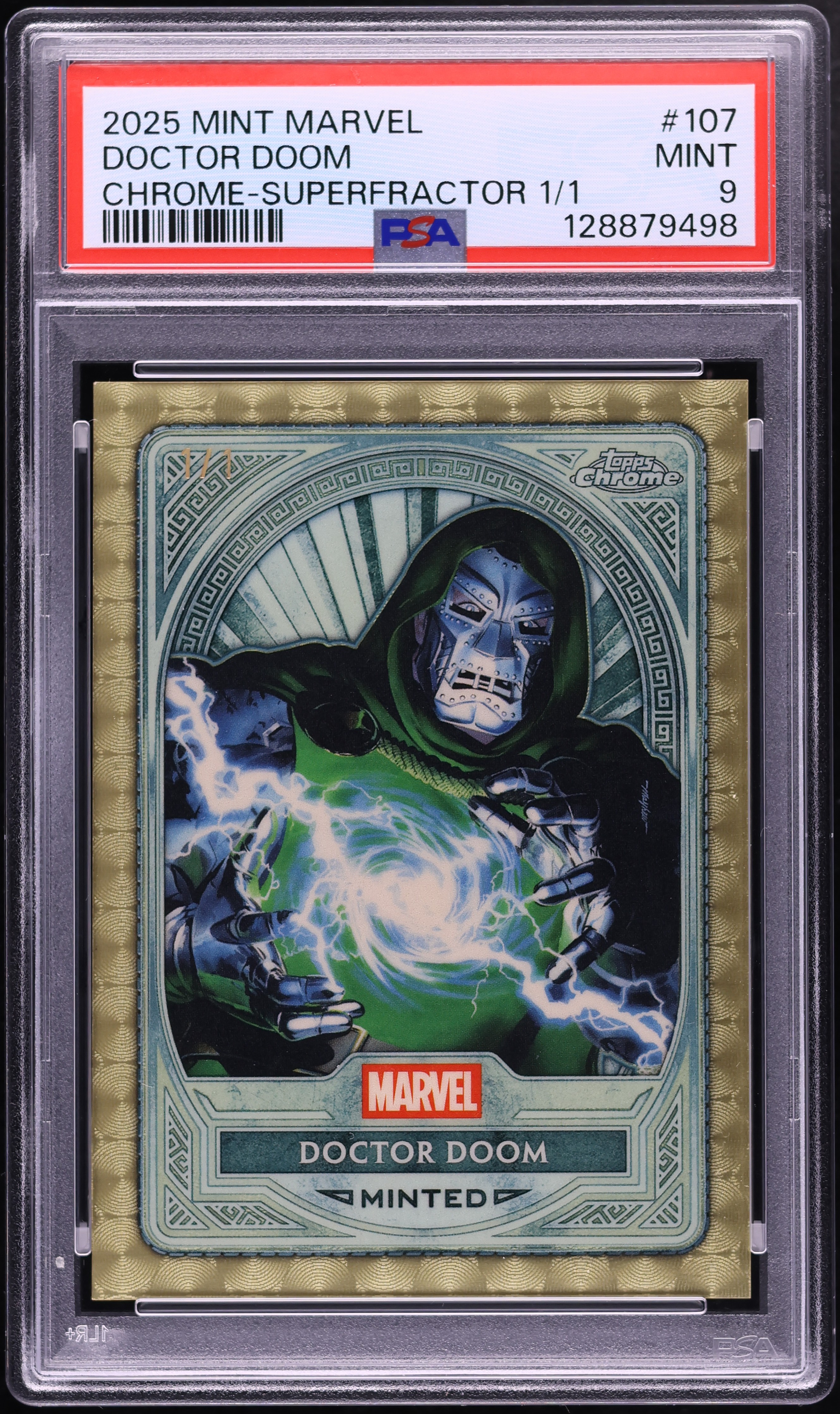 2025 Topps Chrome Marvel Mint Superfractor Doctor Doom 1/1 #107