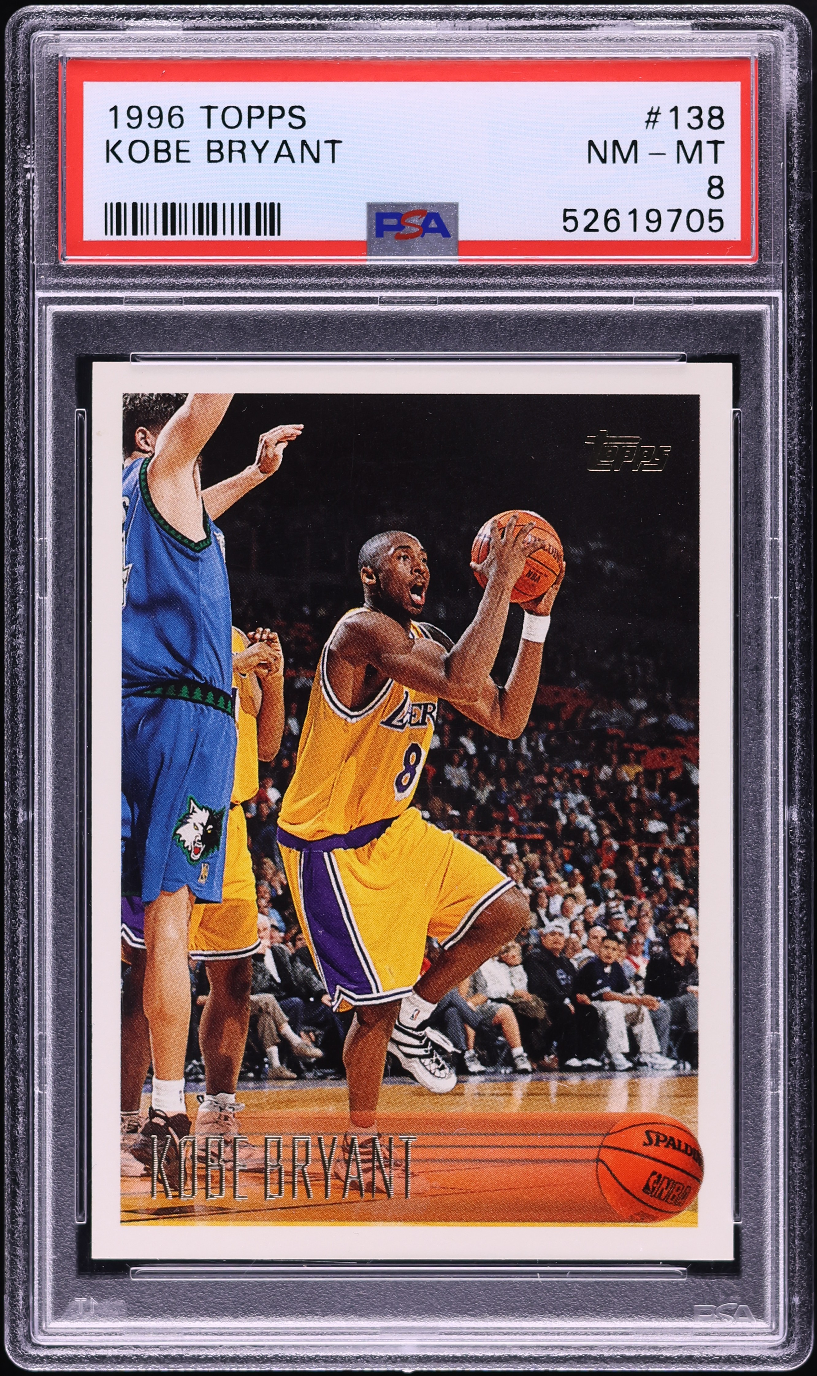 1996 Topps Basketball Kobe Bryant #138 PSA 8 NM-MT on Fanatics Collect