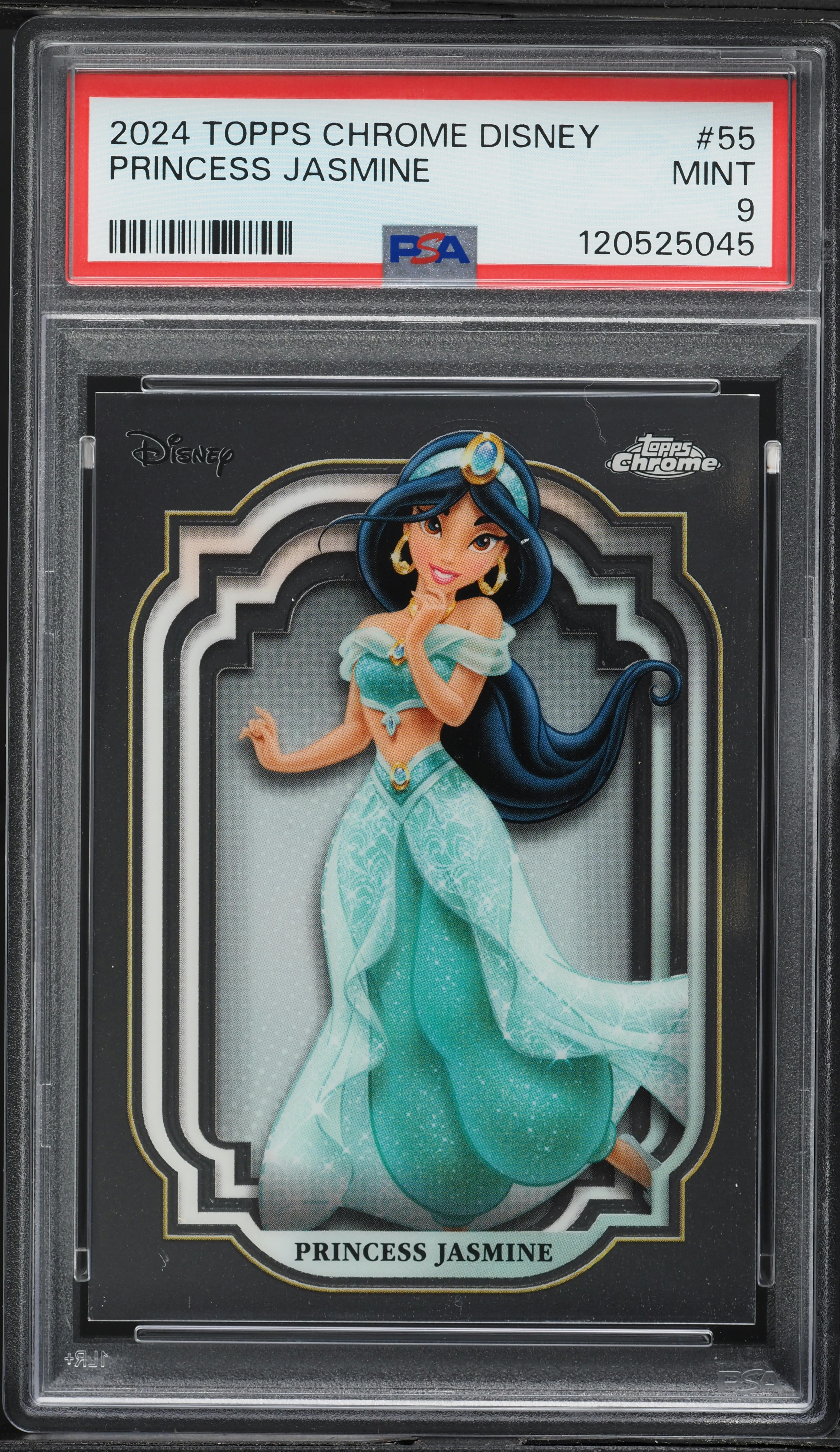 2024 Topps Chrome Disney Princess Jasmine #55 PSA 9 MINT on
