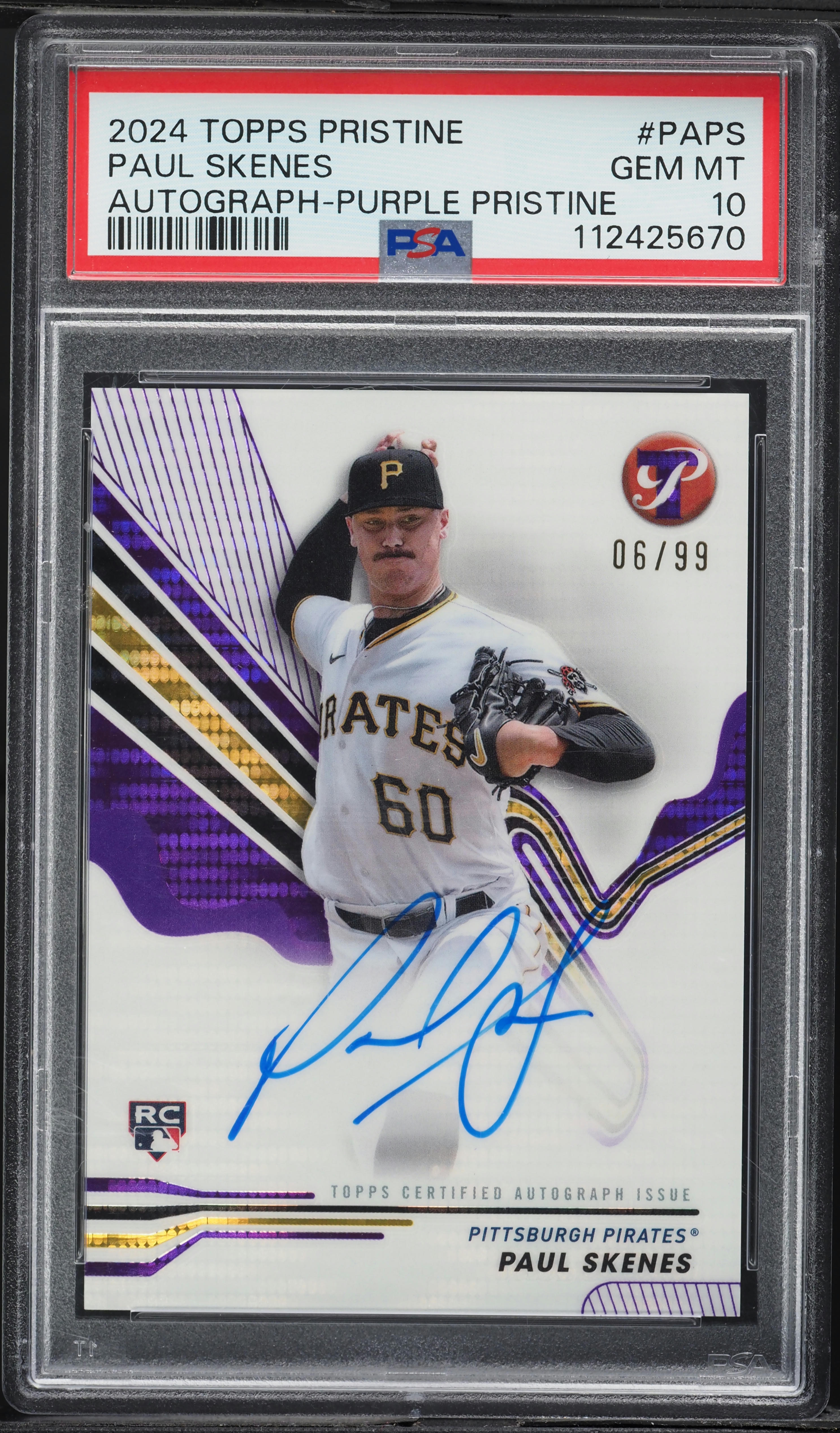 2024 TOPPS PRISTINE PAUL SKENES RC PAUL SKENES. 2024