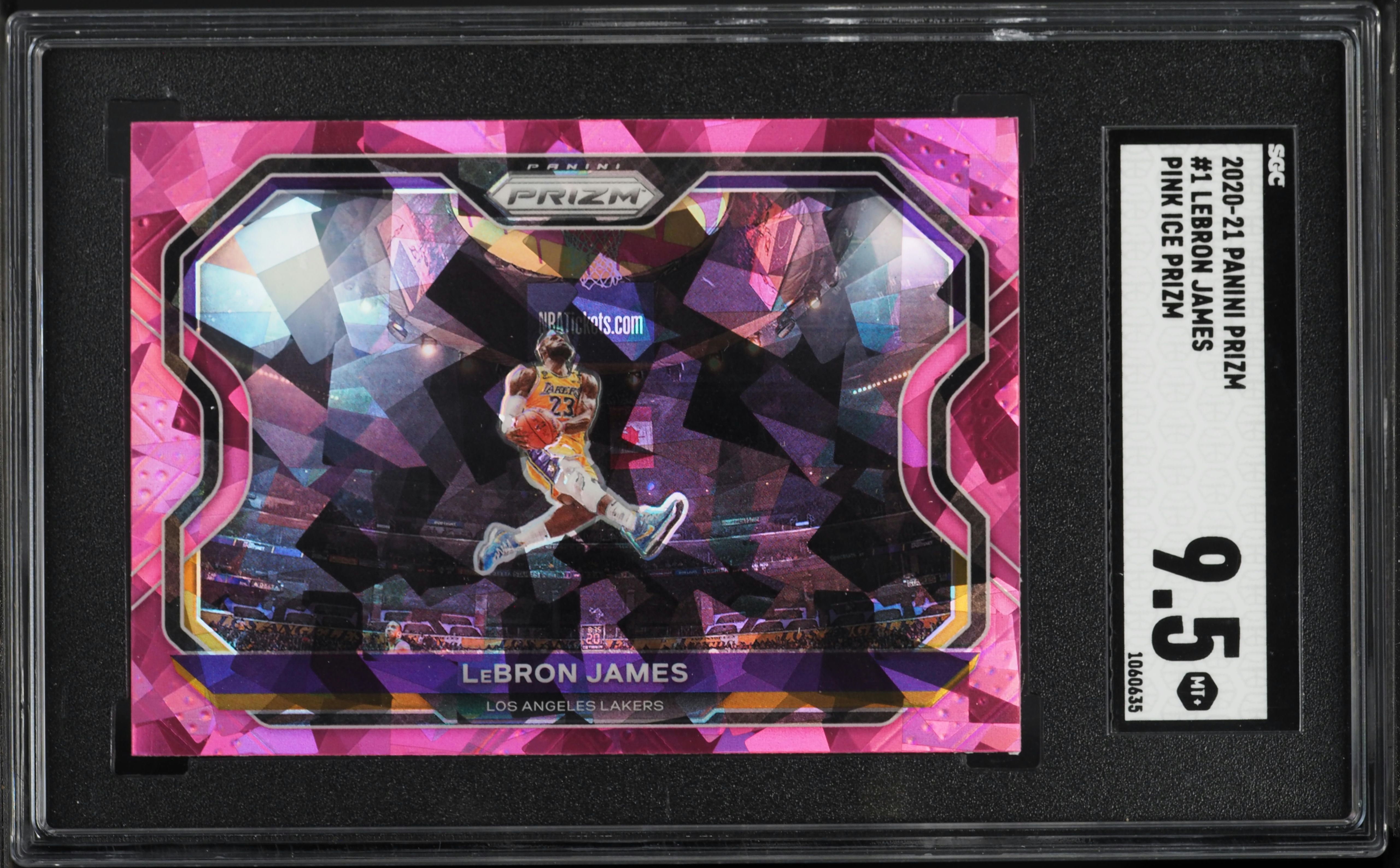2020 Panini Prizm Pink Ice LeBron James #1 SGC 9.5 MINT+ on