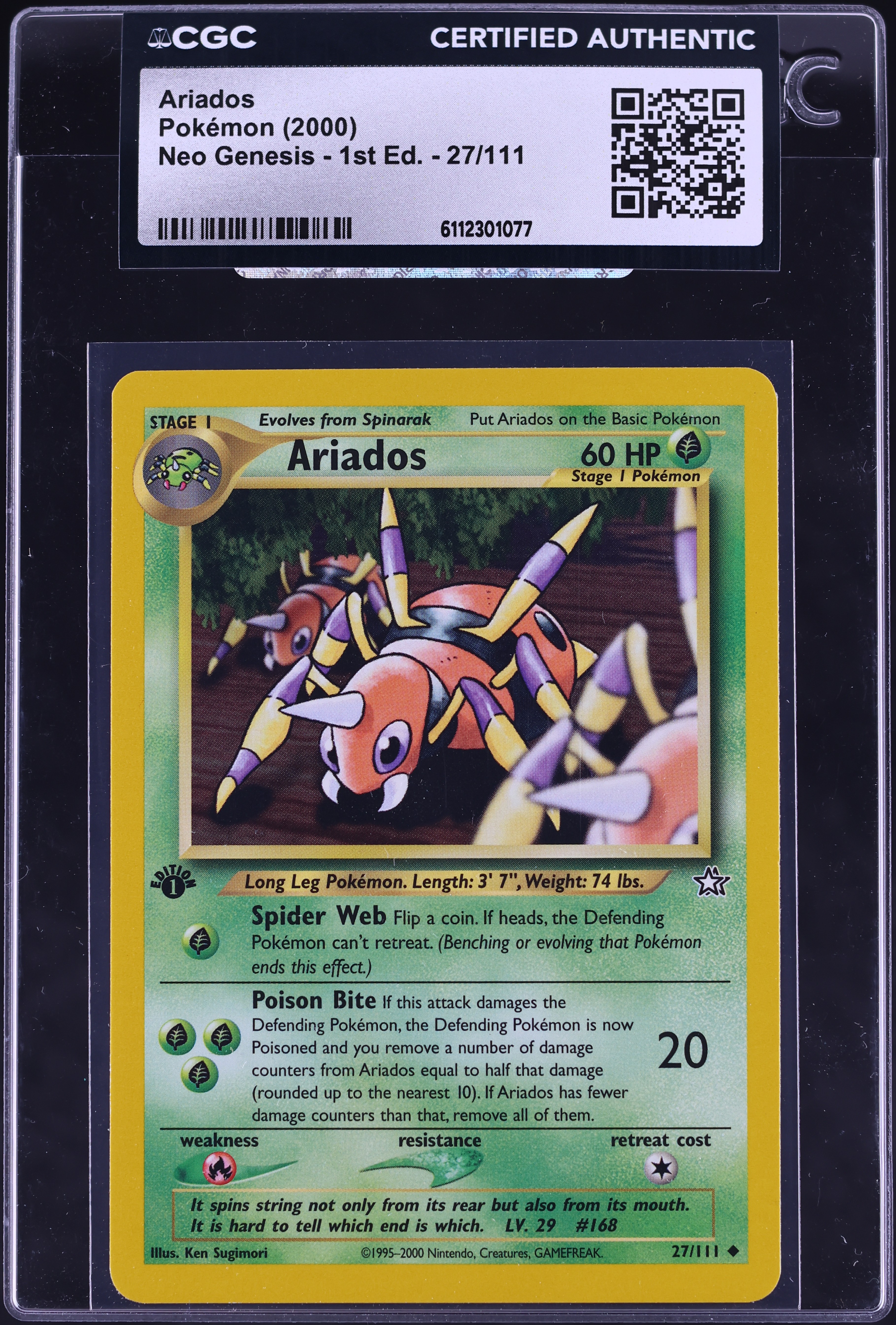 ariados pokemon card price CGC 10 PRISTINE Japanese Pokmon 2022 Lugia VSTAR 080/098 S12 Paradigm   PKMhobby