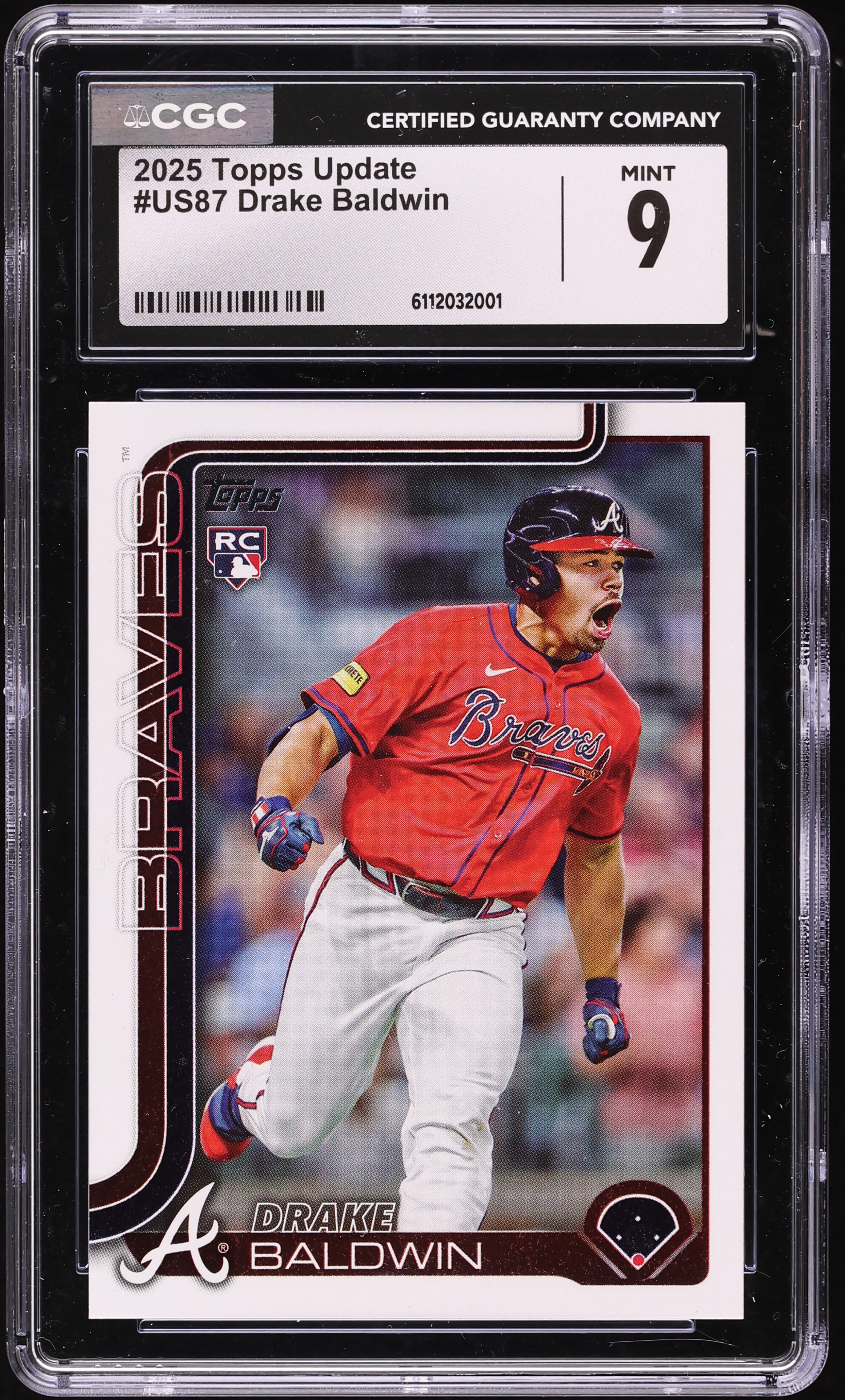 2025 Topps Update Drake Baldwin ROOKIE #US87 CGC 9 MINT on 