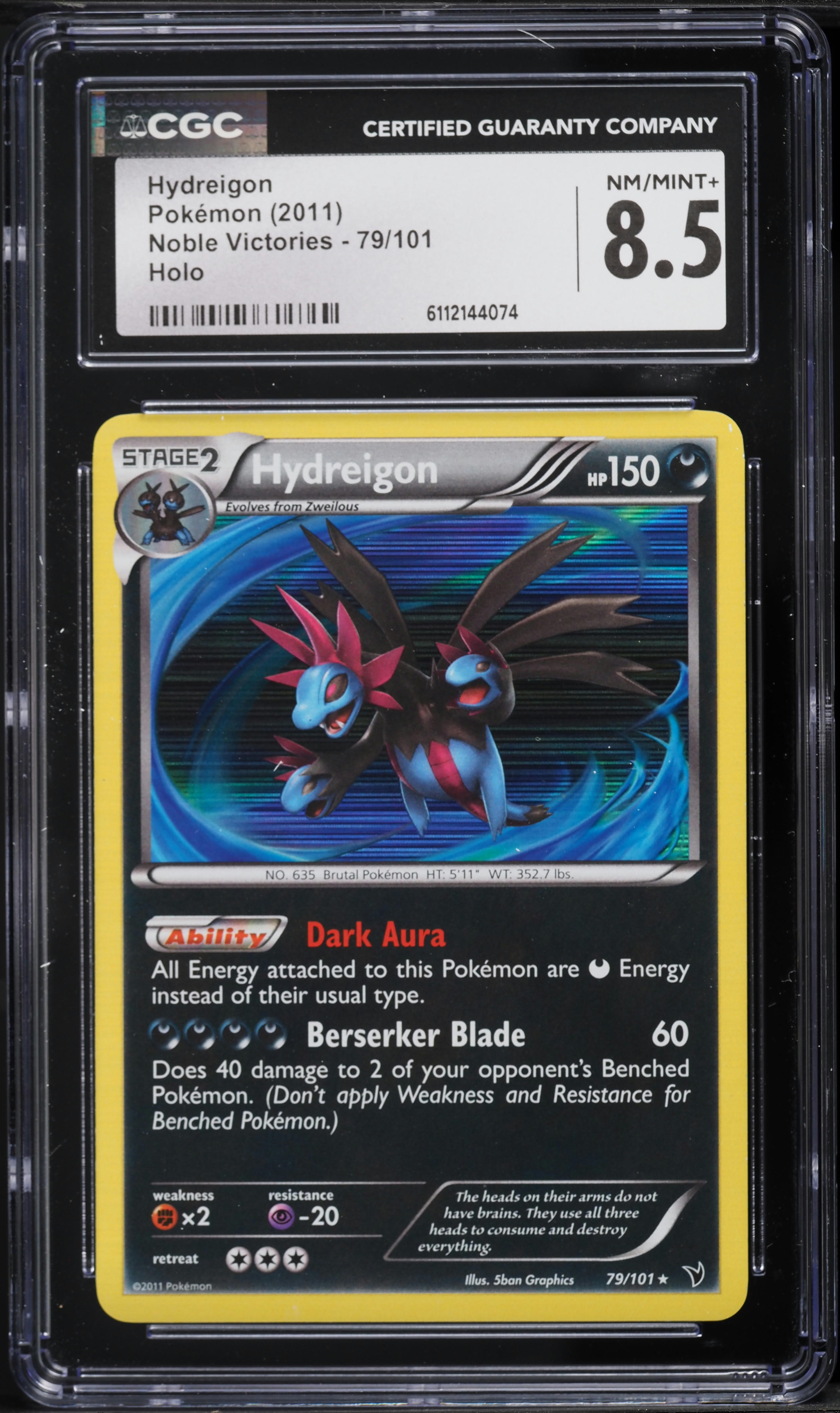 holographic hydreigon card Pokemon 2021 S7D Skyscraper Perfect Hydreigon Holo Card #044/067