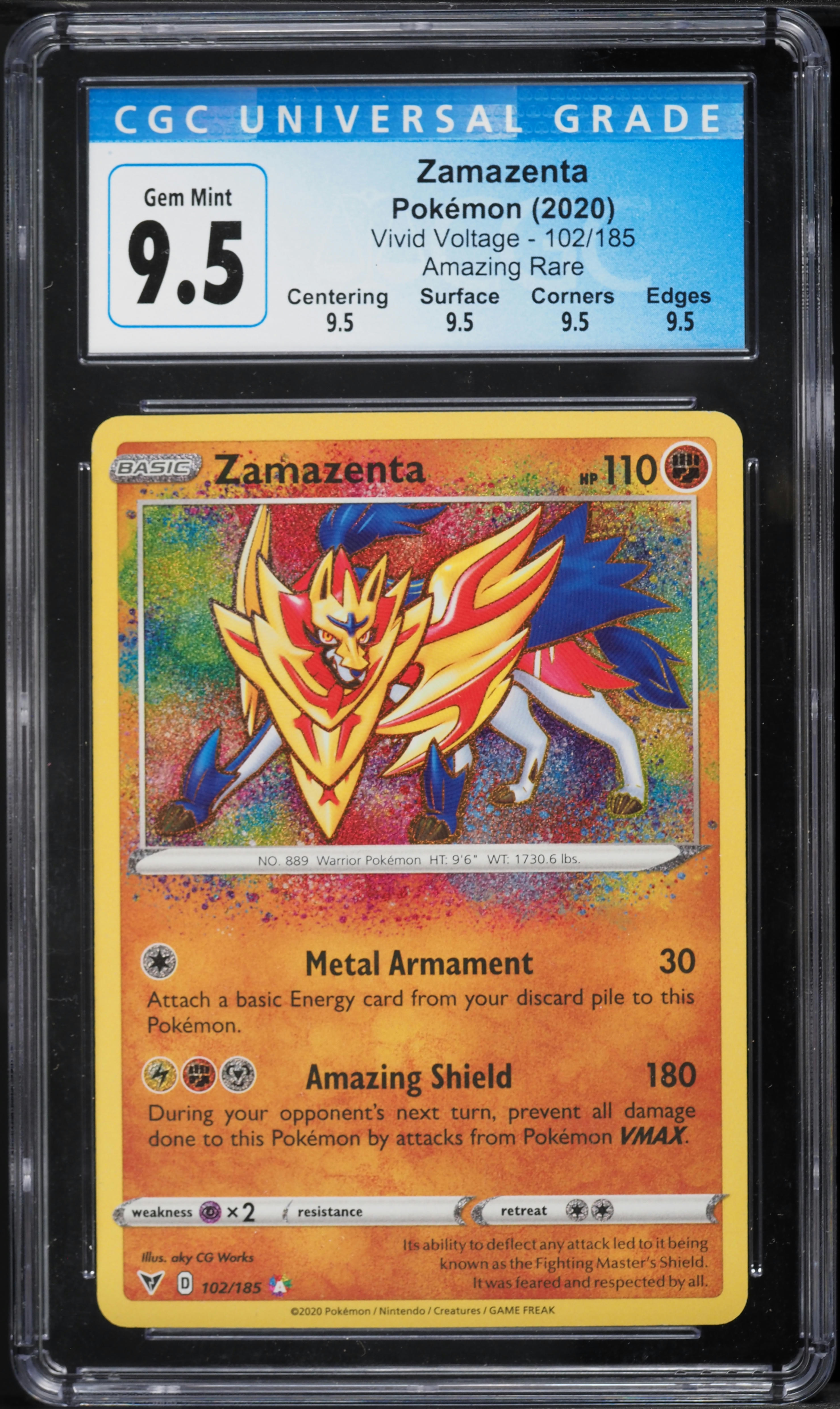 2020 Pokemon Sword & Shield Vivid Voltage Amazing Rare Zamazenta