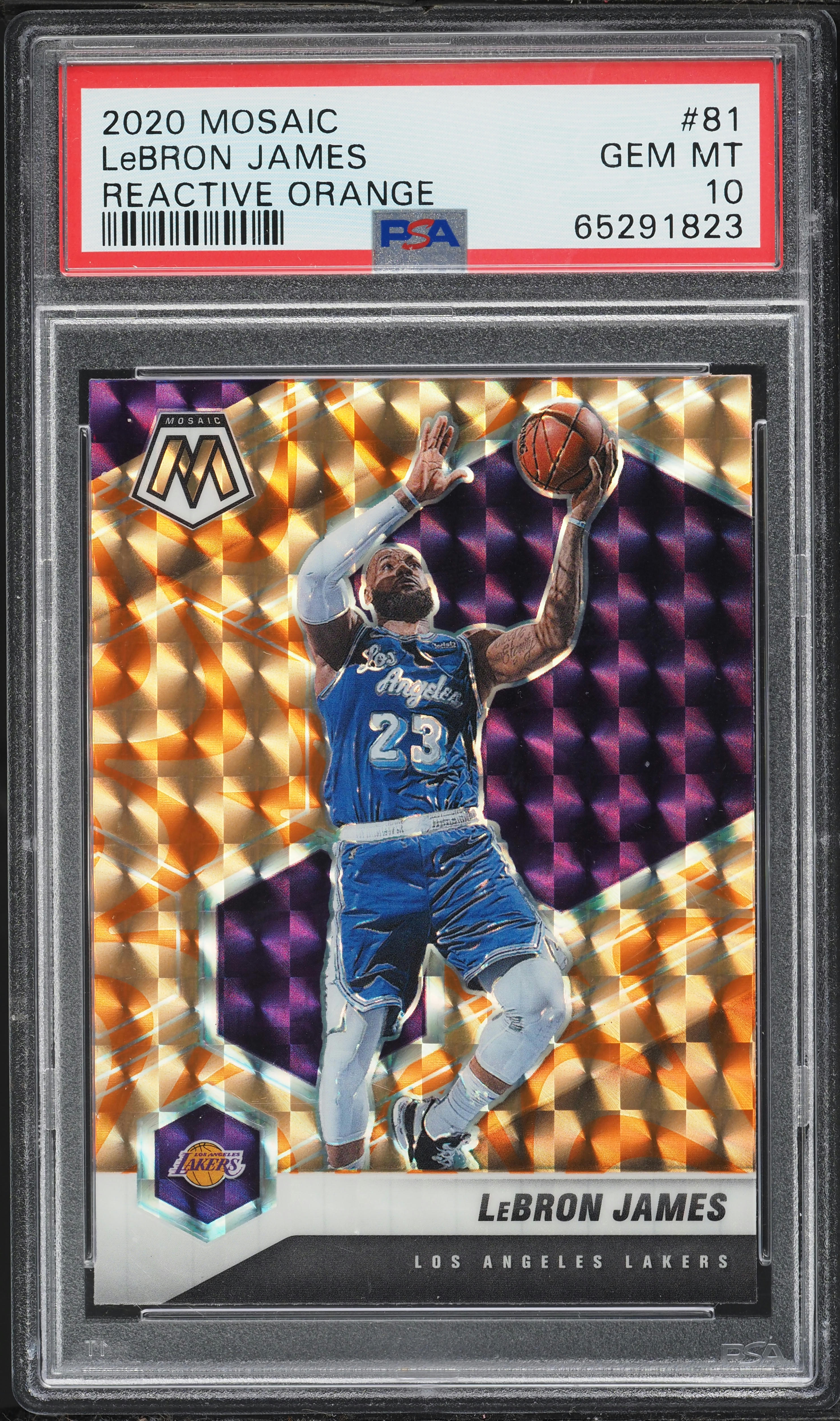 psa 9.5 gem mint lebron James mosaic fas