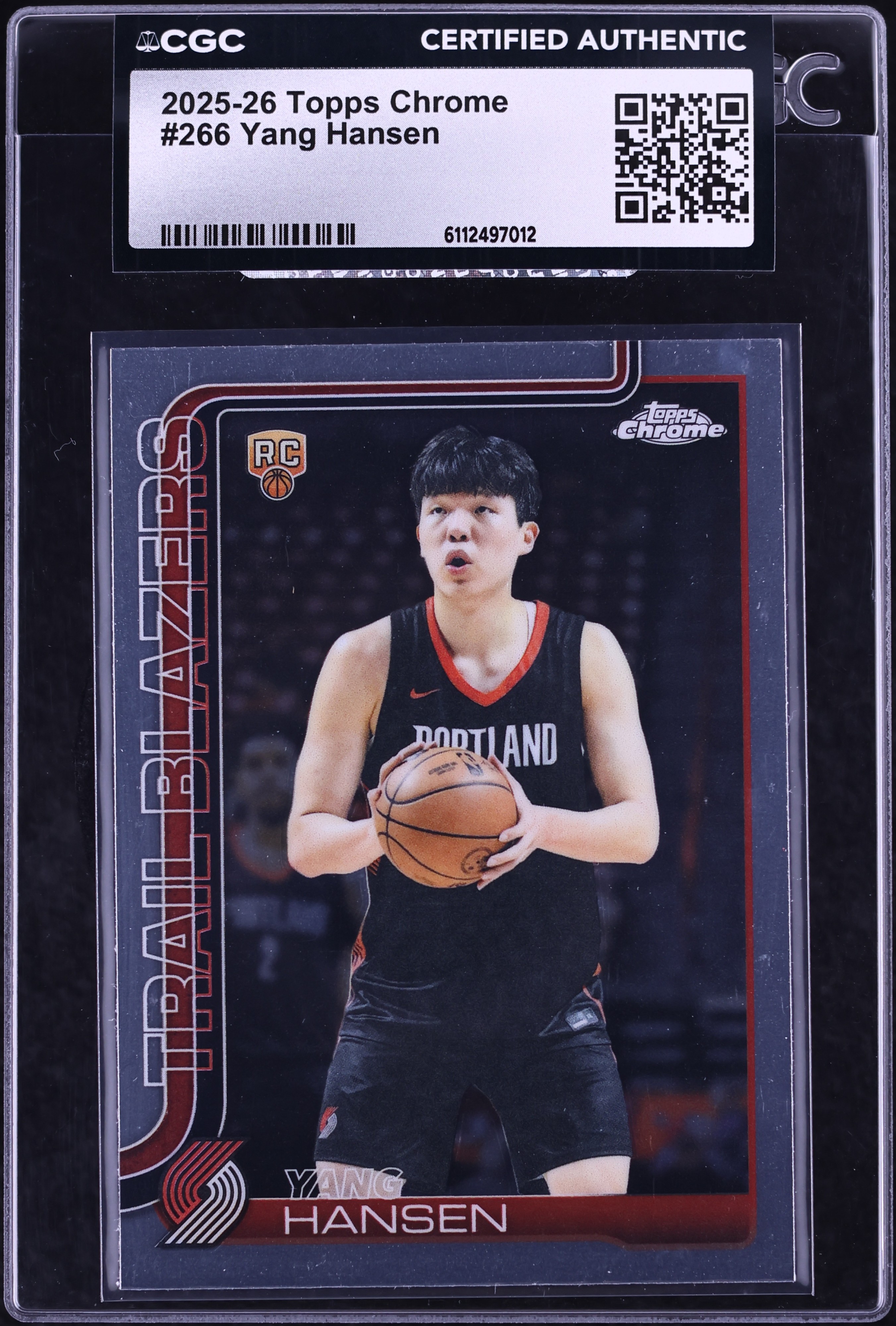 2025 Topps Chrome Yang Hansen ROOKIE #266 CGC AUTH on Fanatics Collect