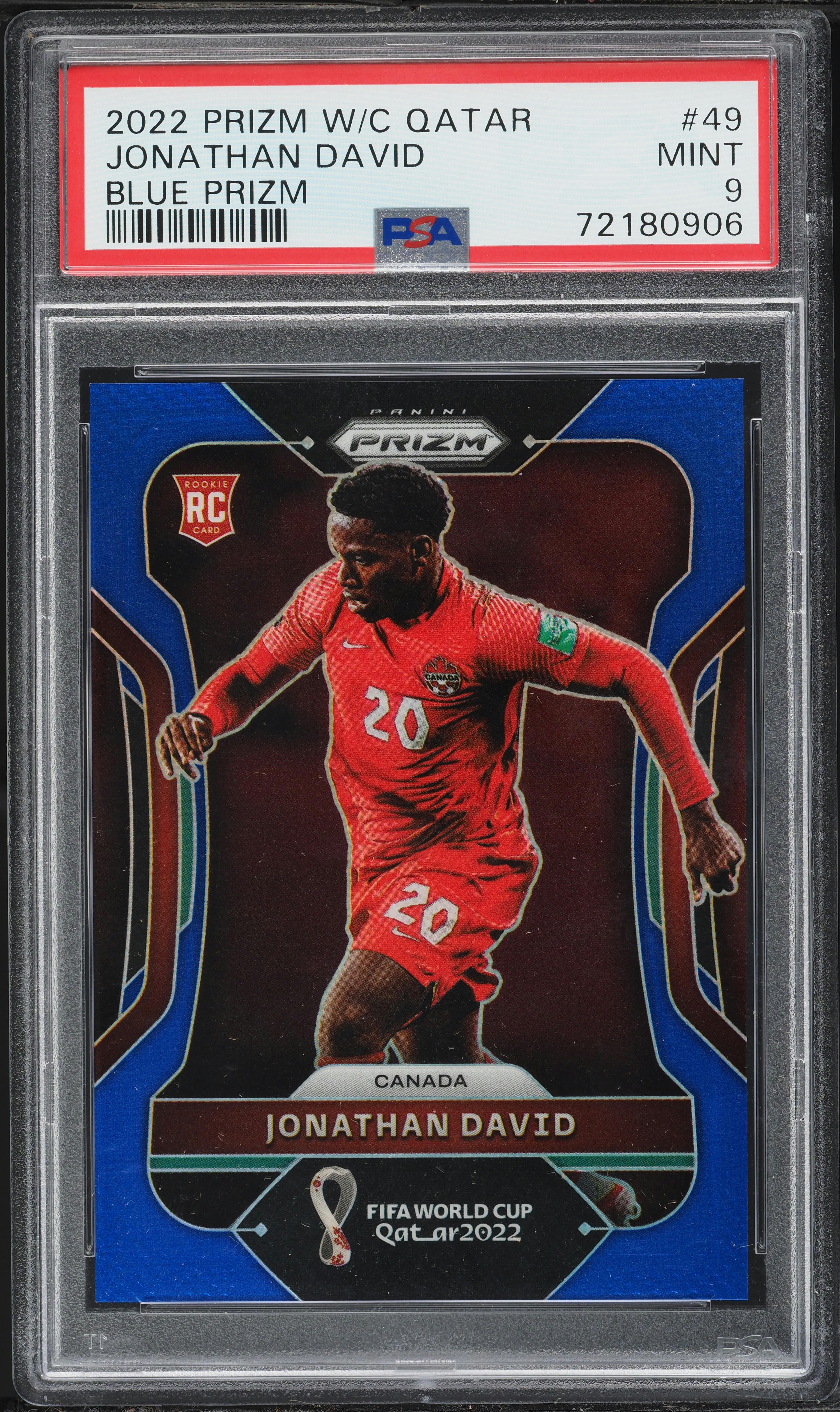 j david panini prizm Qatar RC 199シリ 2022 Panini Prizm World Cup Qatar Blue Jonathan David ROOKIE /299