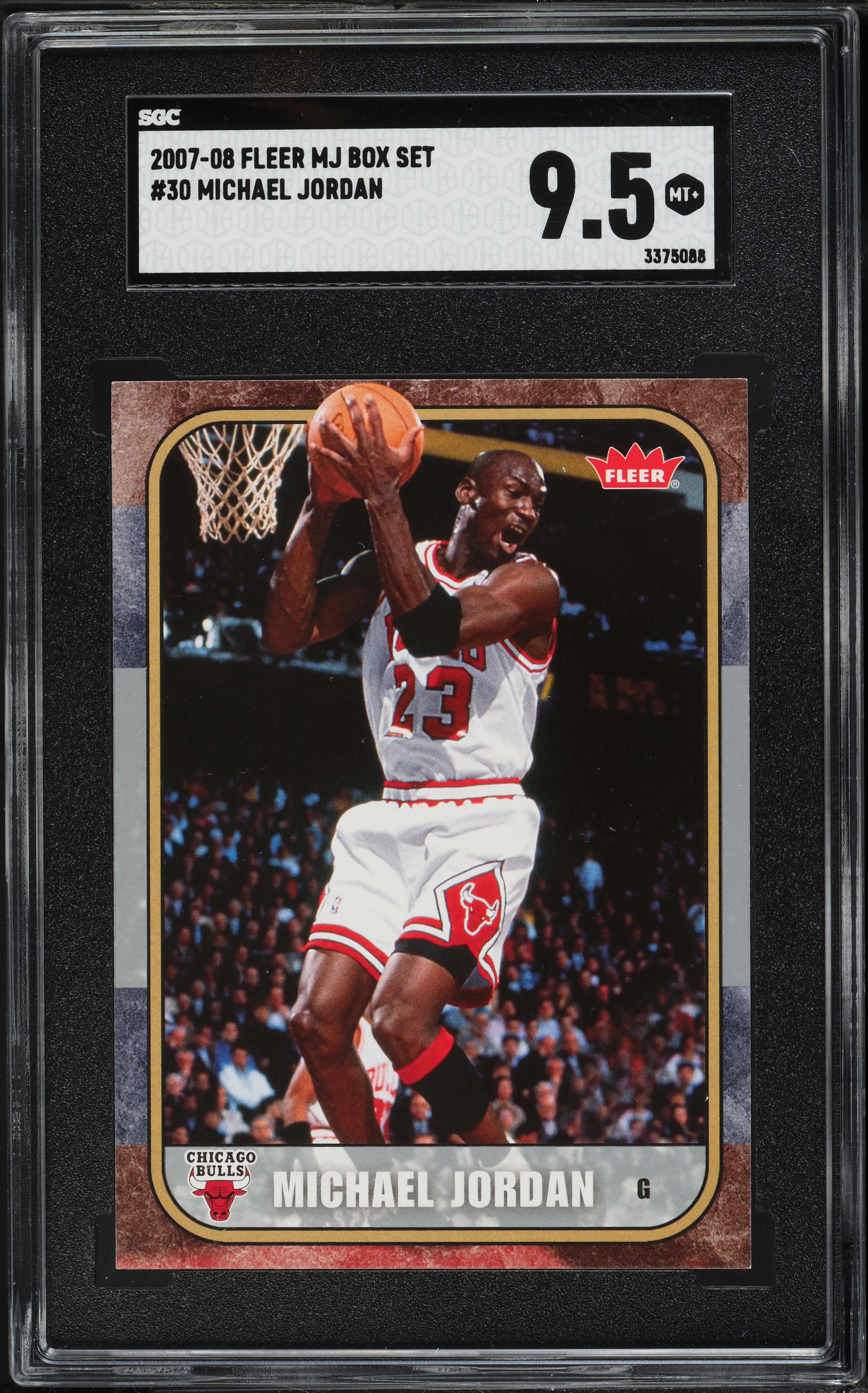 2007 Fleer Mj Box Set Michael Jordan #30 SGC 9.5 MINT+ on Fanatics