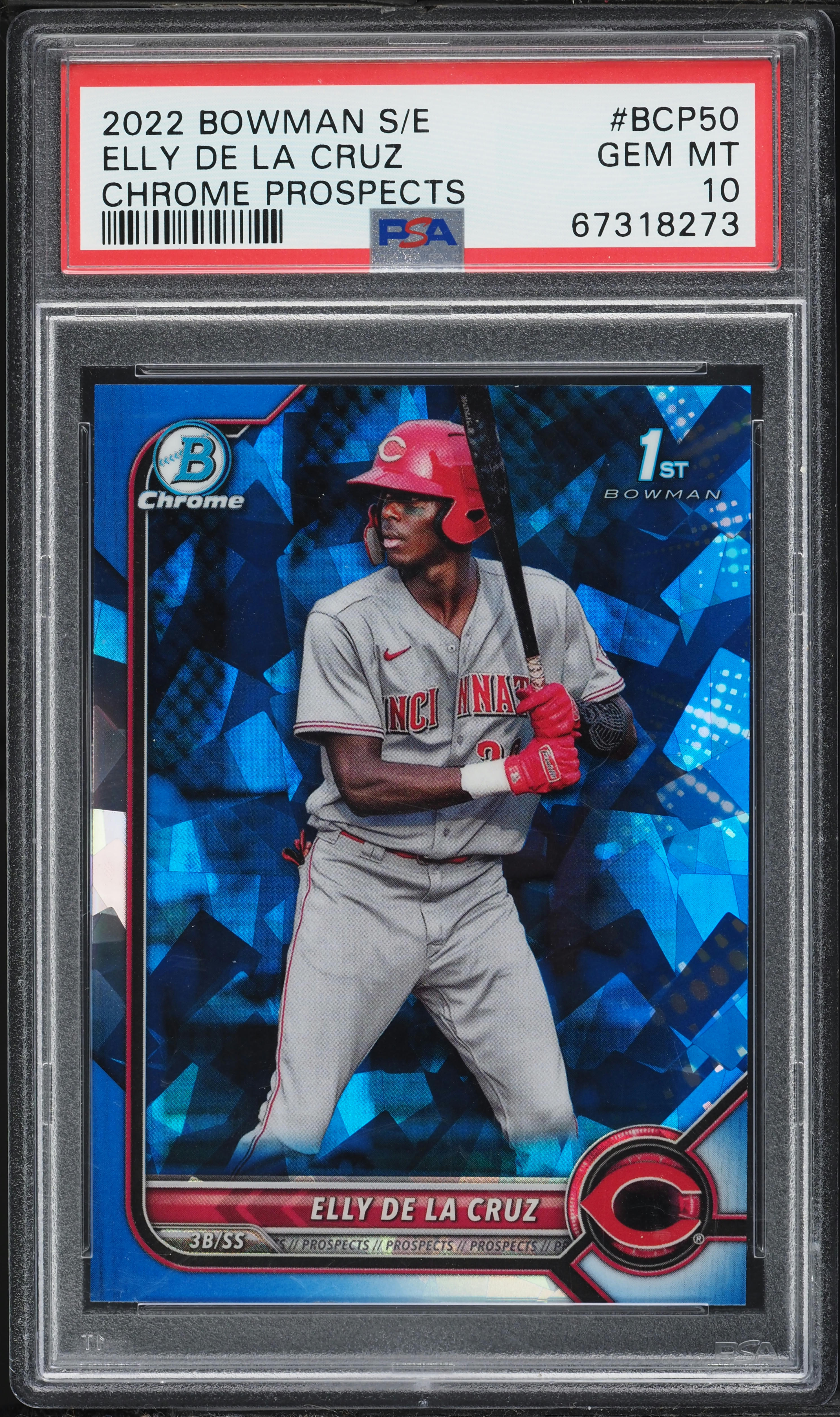 2022 Bowman Chrome Sapphire Elly De La Cruz PROSPECT #BCP-50 PSA