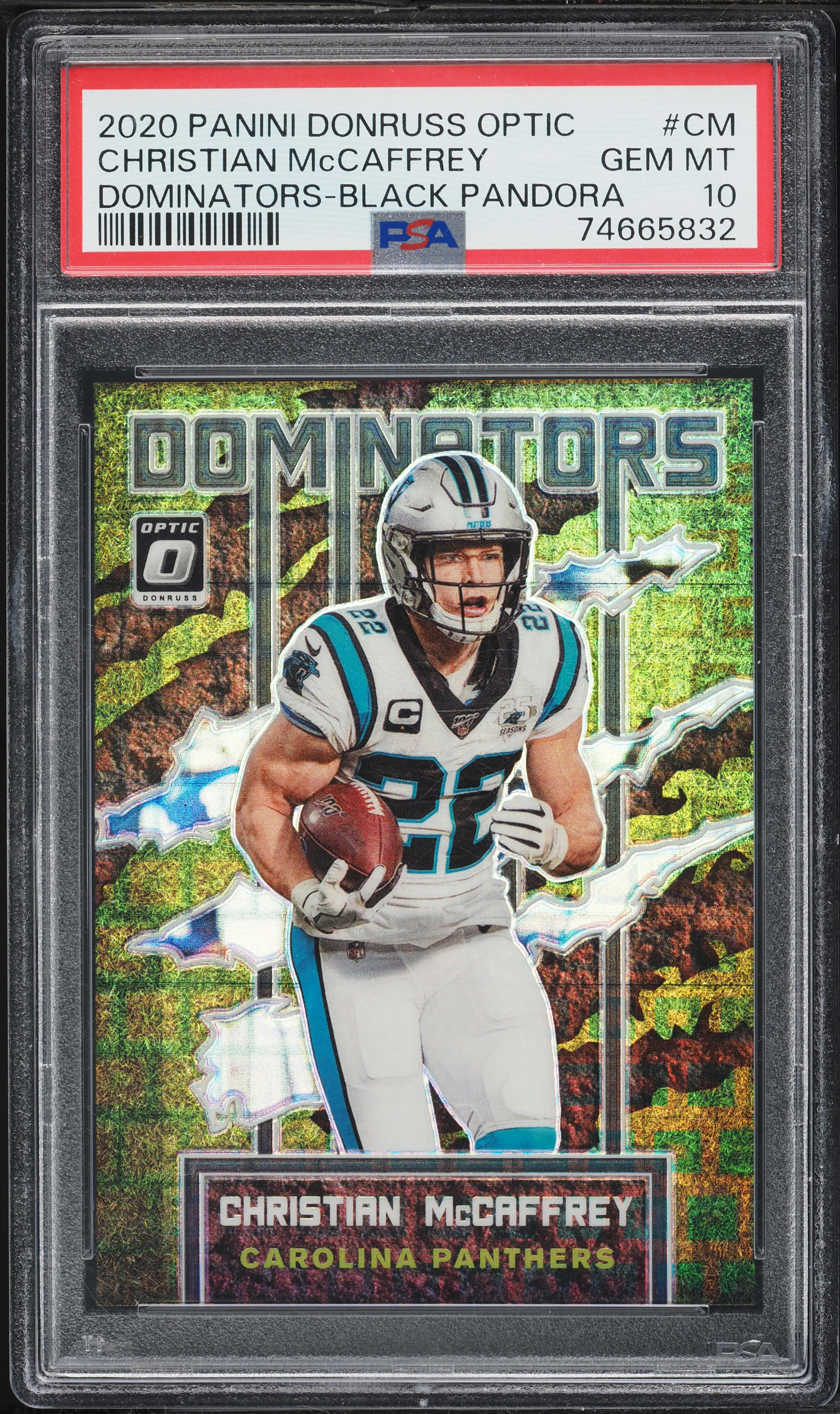 2020 Donruss Optic Dominators Black Pandora Christian McCaffrey