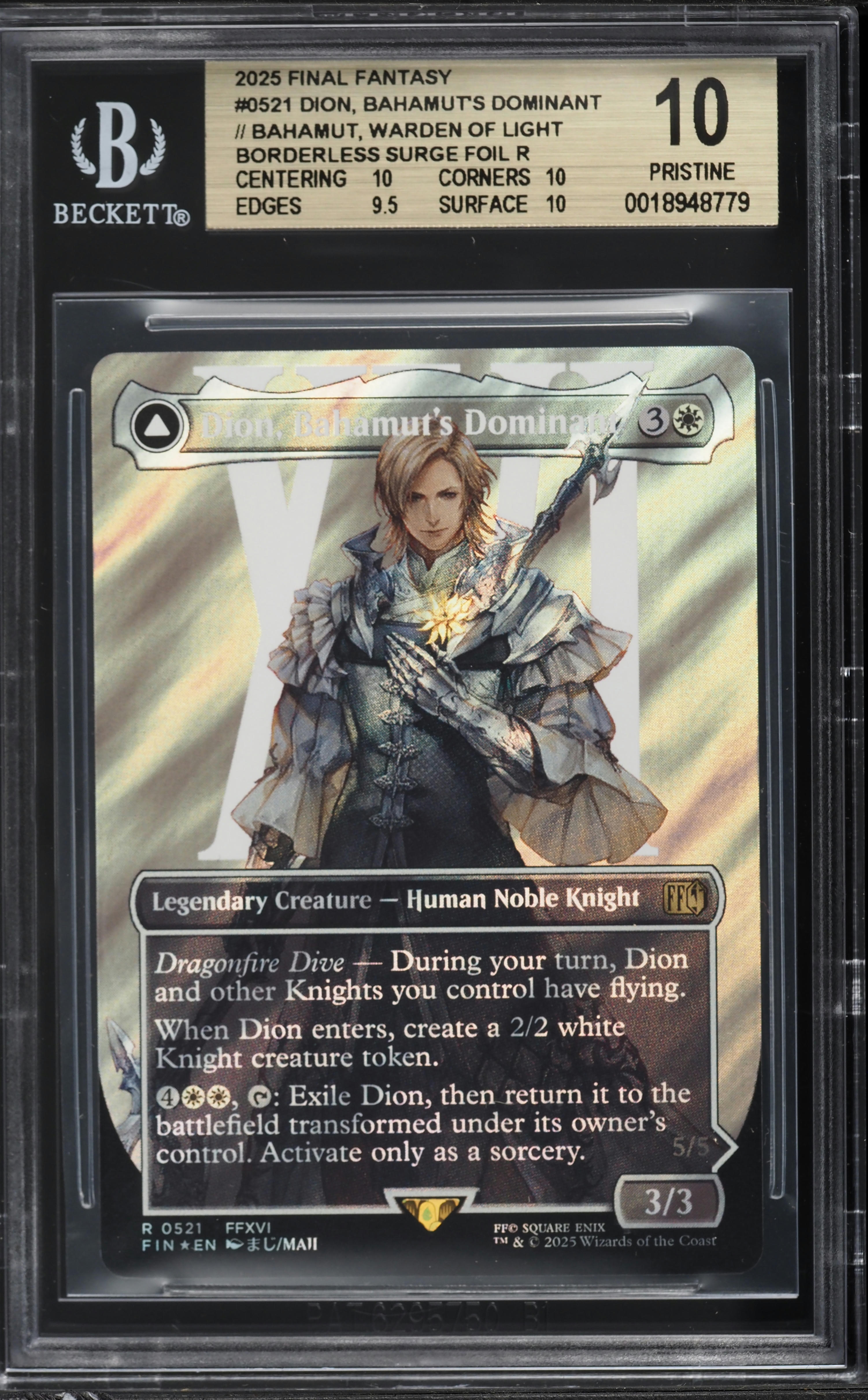 2025 MTG Final Fantasy Borderless Surge Foil Dion Bahamut's Dominant Warden  Of Light BGS 10 on Fanatics Collect