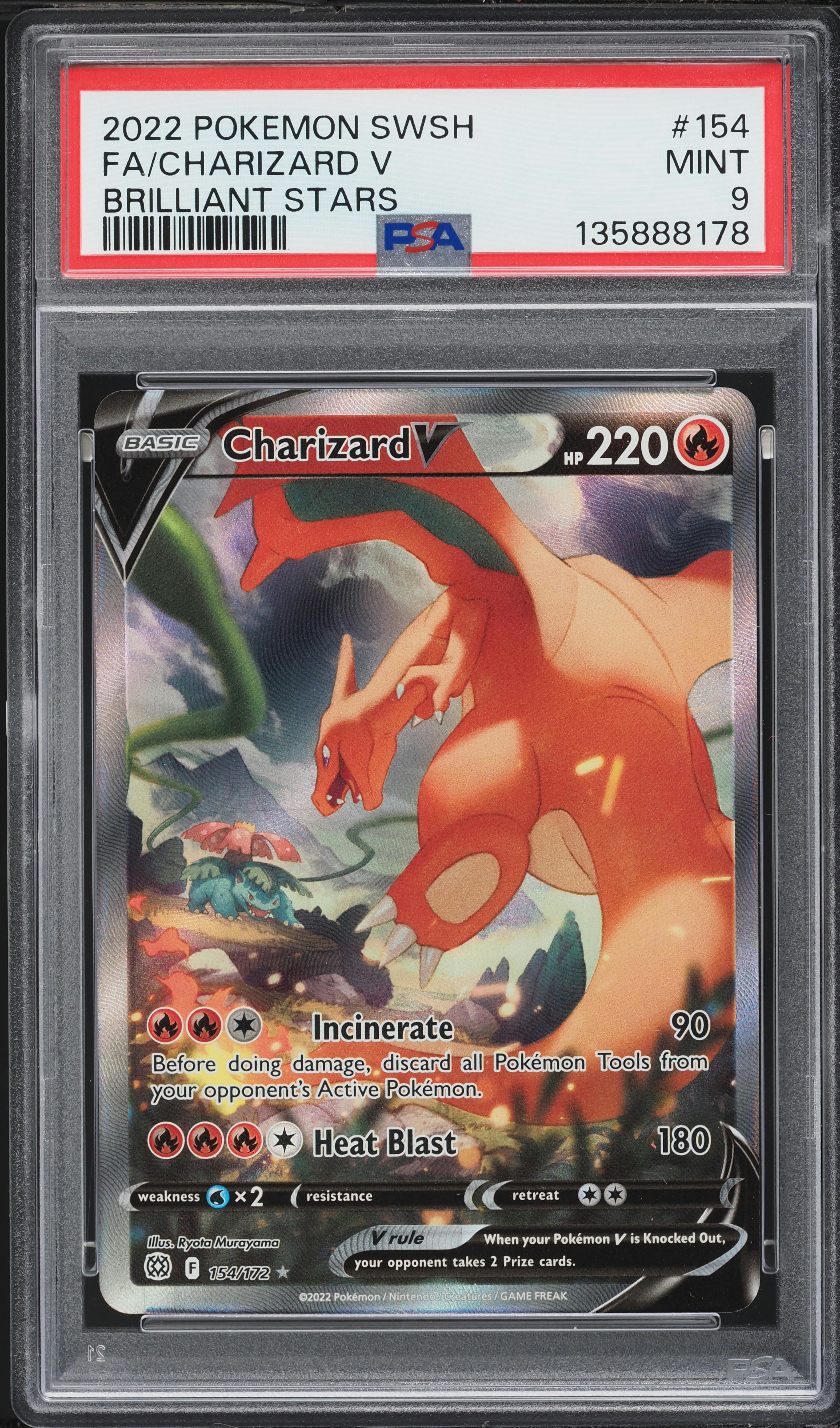 2022 Pokemon Sword & Shield Brilliant Stars Alt Art Charizard V